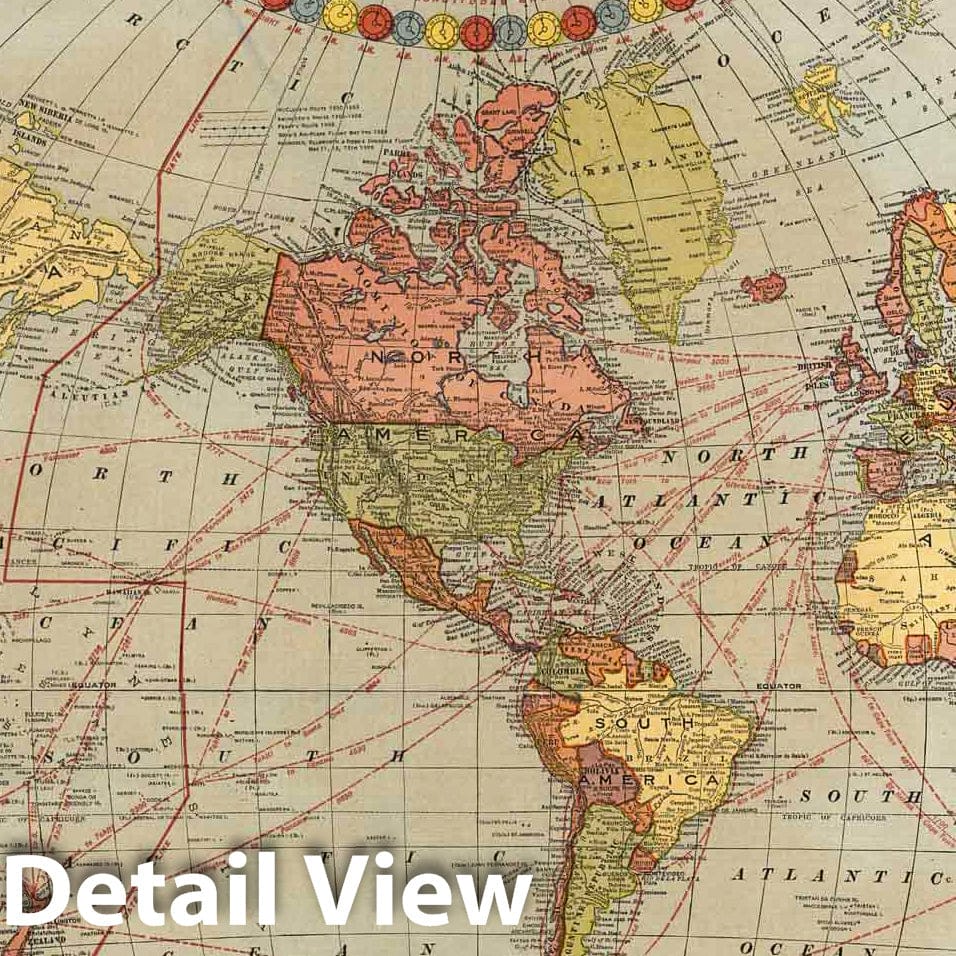 World - Pictorial Map, 1921 - Historical Map Reproduction