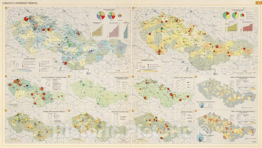 Historic Map : National Atlas - 1966 Chemical and Paper Industry. - Vintage Wall Art