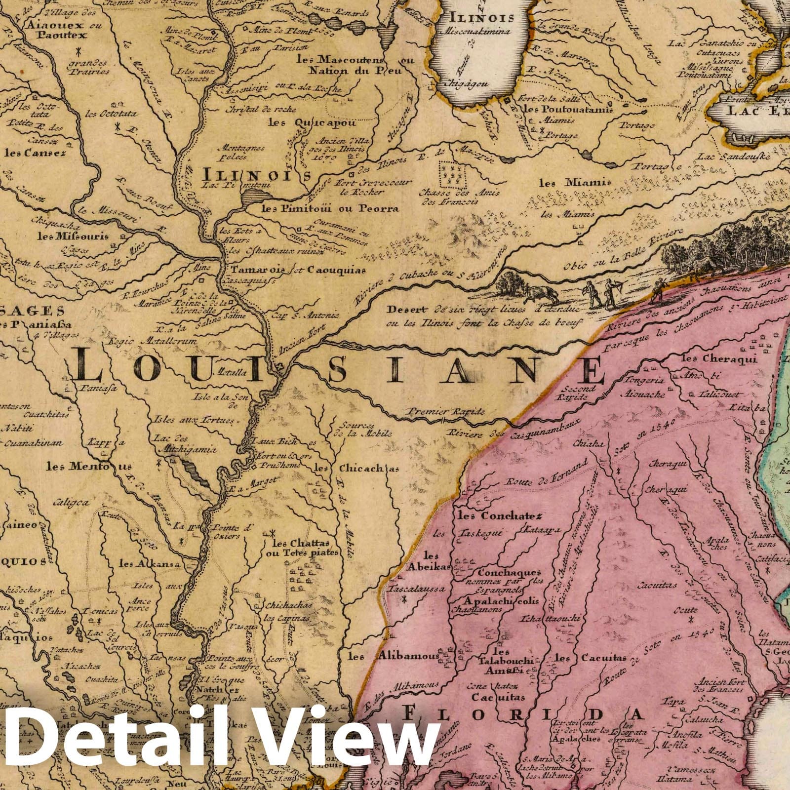 Louisiana Territory, 1788 - Historical Map Print