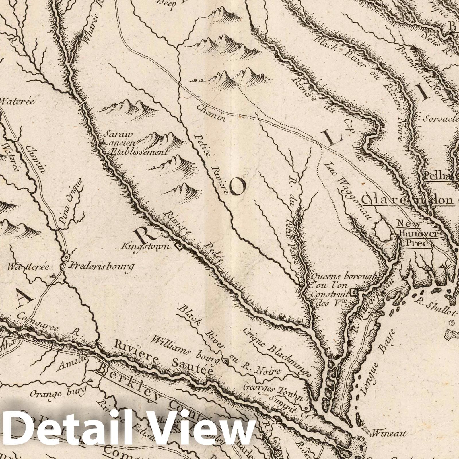 La Caroline: Nautical Chart of Carolina Coast, 1764 - Bellin
