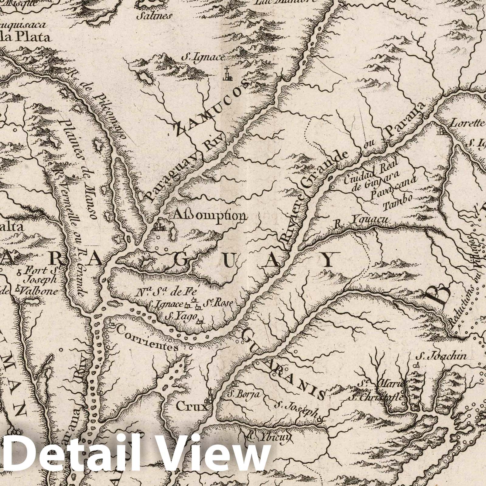 Paraguay and Neighboring Countries - Nautical Chart, 1764