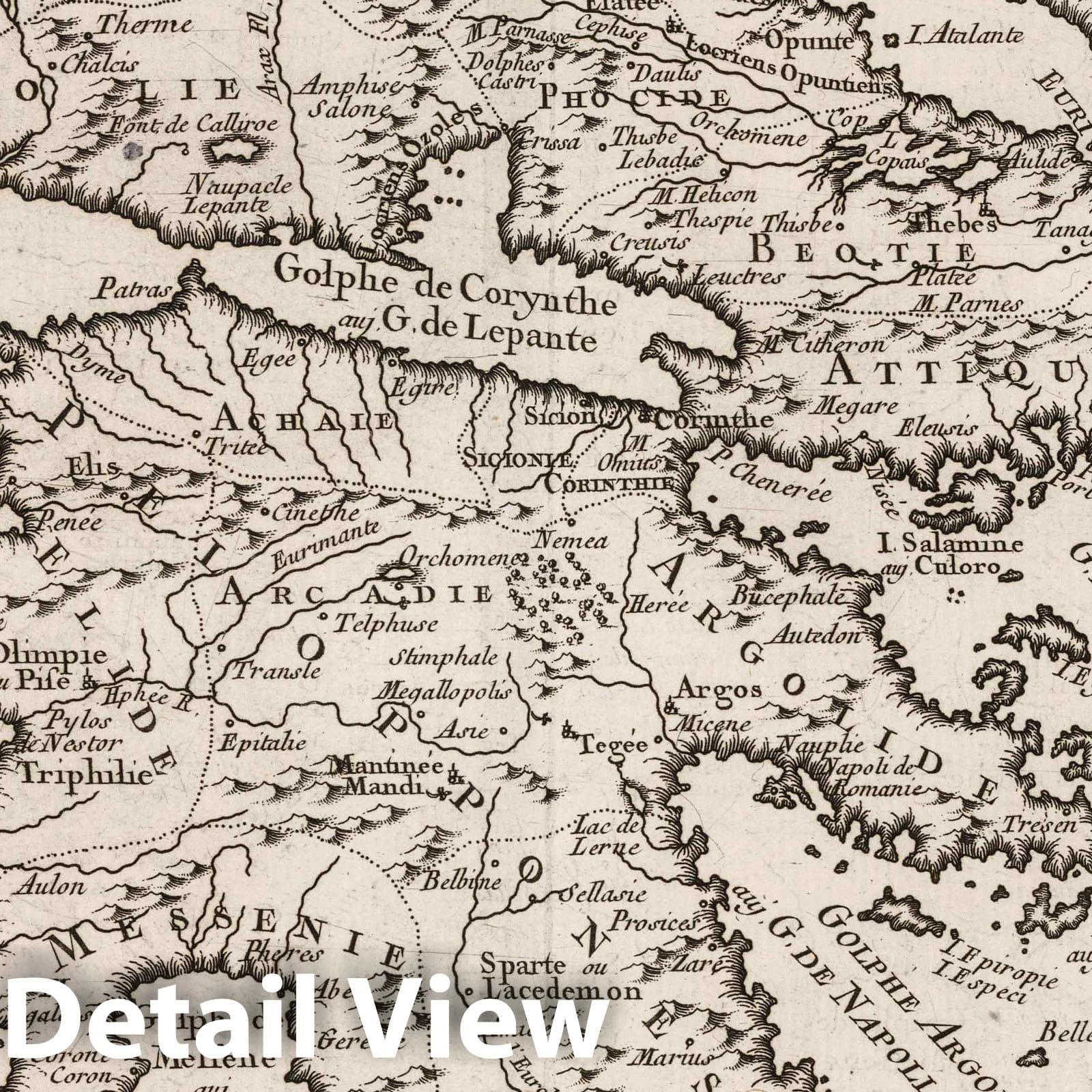 Southern Greece - Nautical Chart, 1764 - Bellin Historical Map Print