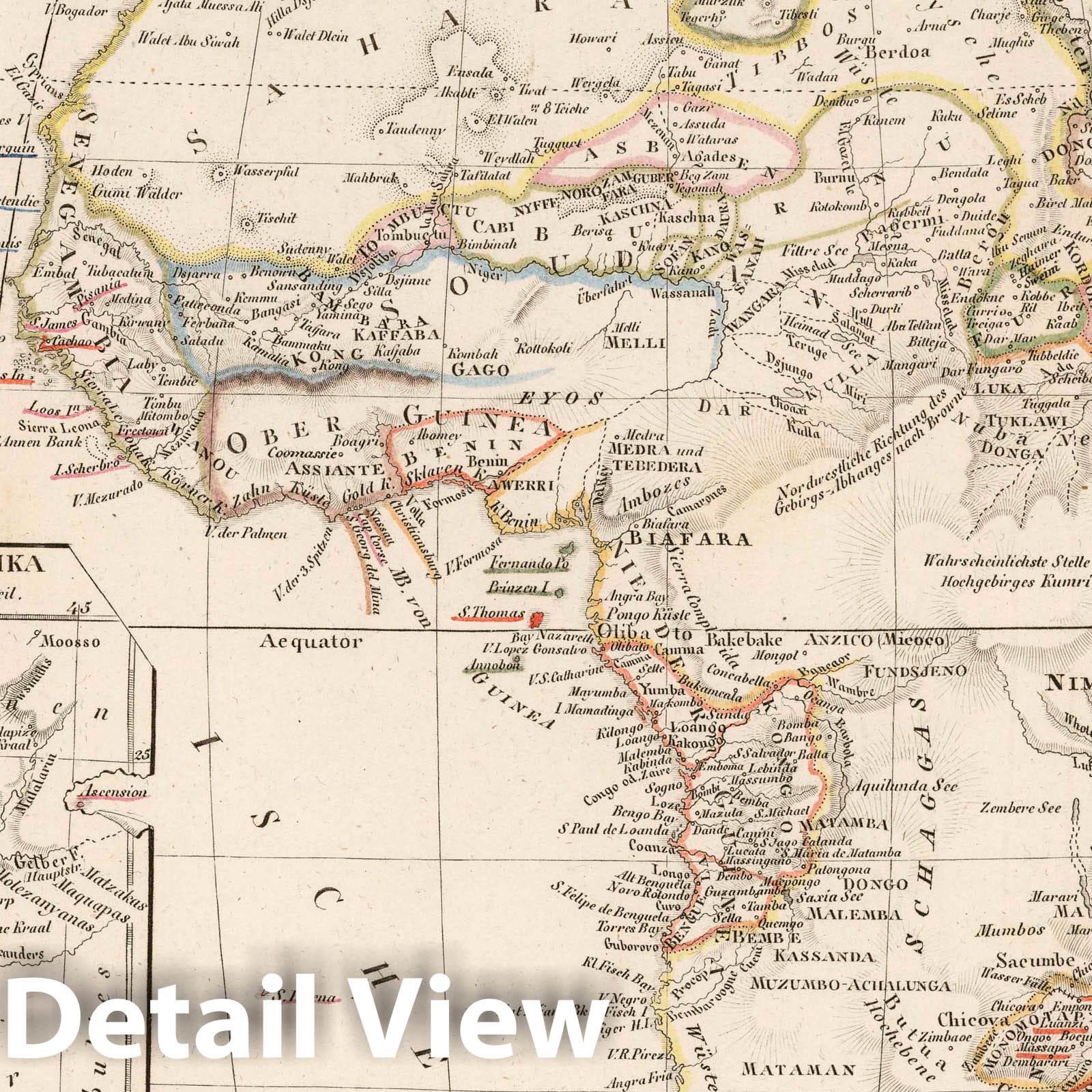 Historic Map : 1820 Afrika, 1820 - Vintage Wall Art