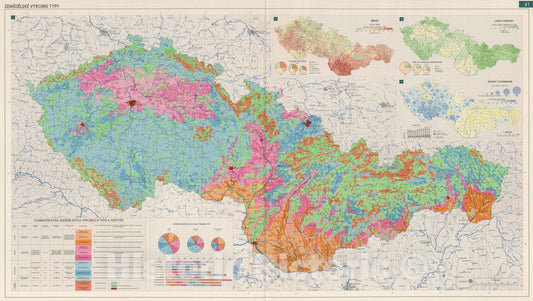 Historic Map : National Atlas - 1966 Agricultural Production Types. - Vintage Wall Art