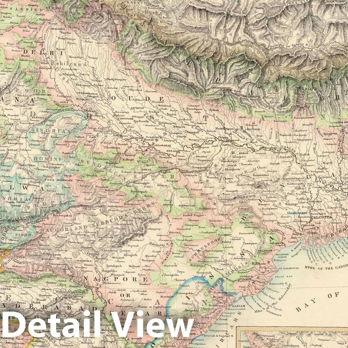 British Possessions in the East Indies, 1872 - Historical Map Print