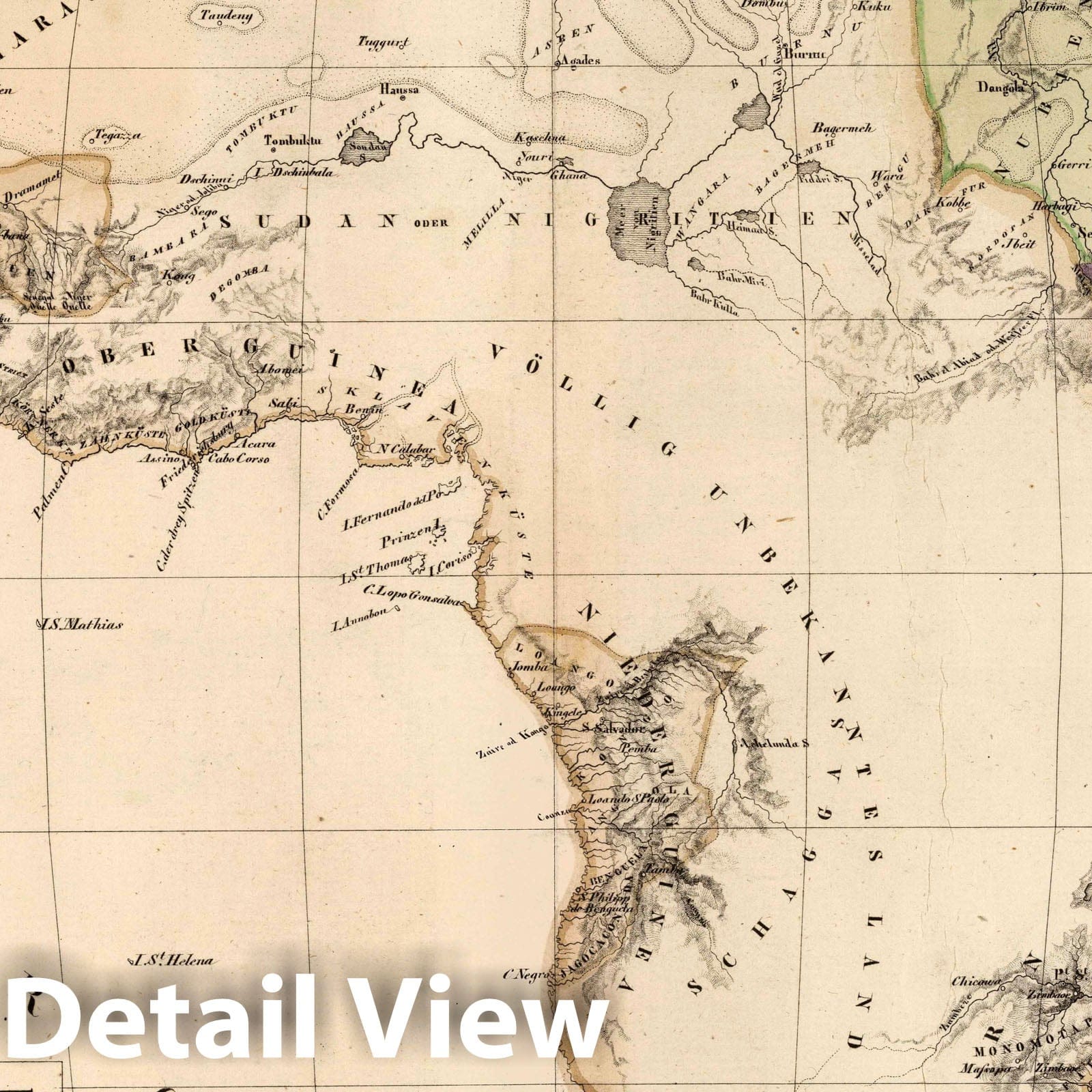 Africa - Military Map, 1824 - Historical Map Reproduction