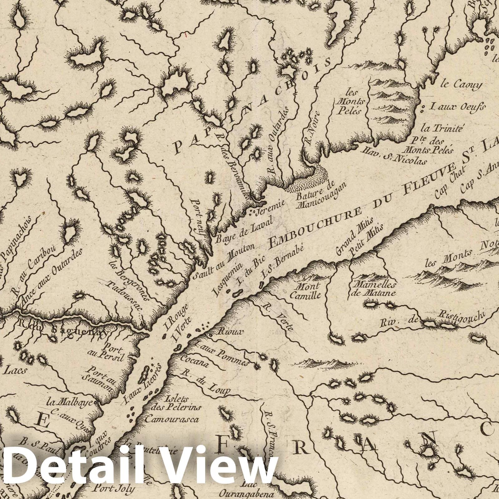 Saint Lawrence River - Nautical Chart, 1764 - Historical Map Print