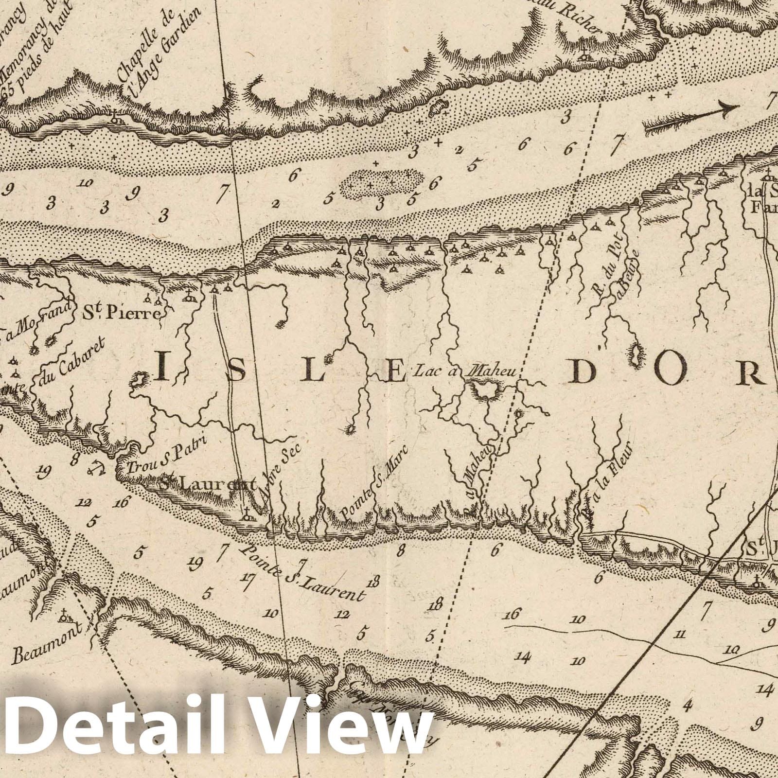 Saint Lawrence River, Quebec - Nautical Chart, 1764 - Historical Map Print