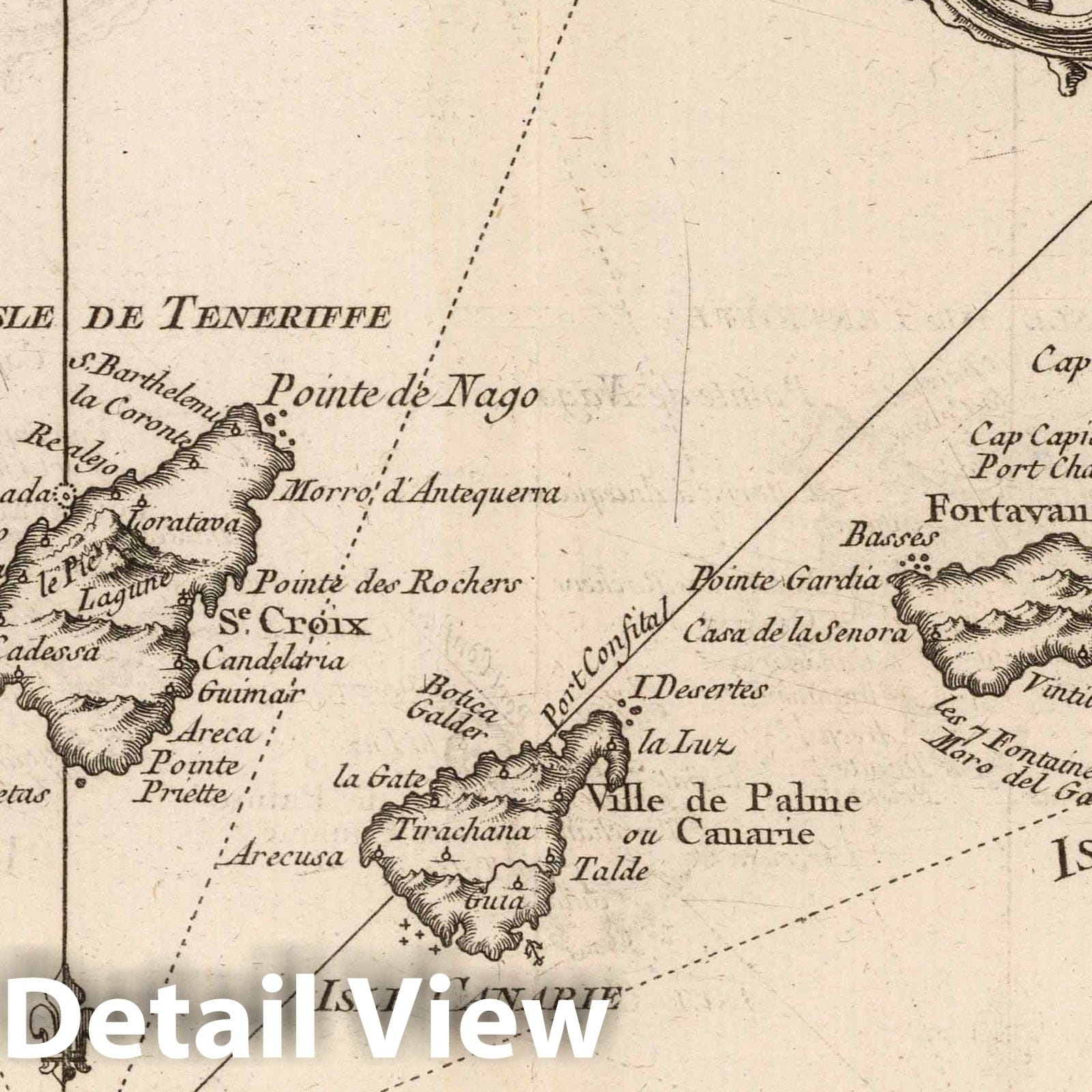 Canary Islands - Nautical Chart, 1764 by Bellin