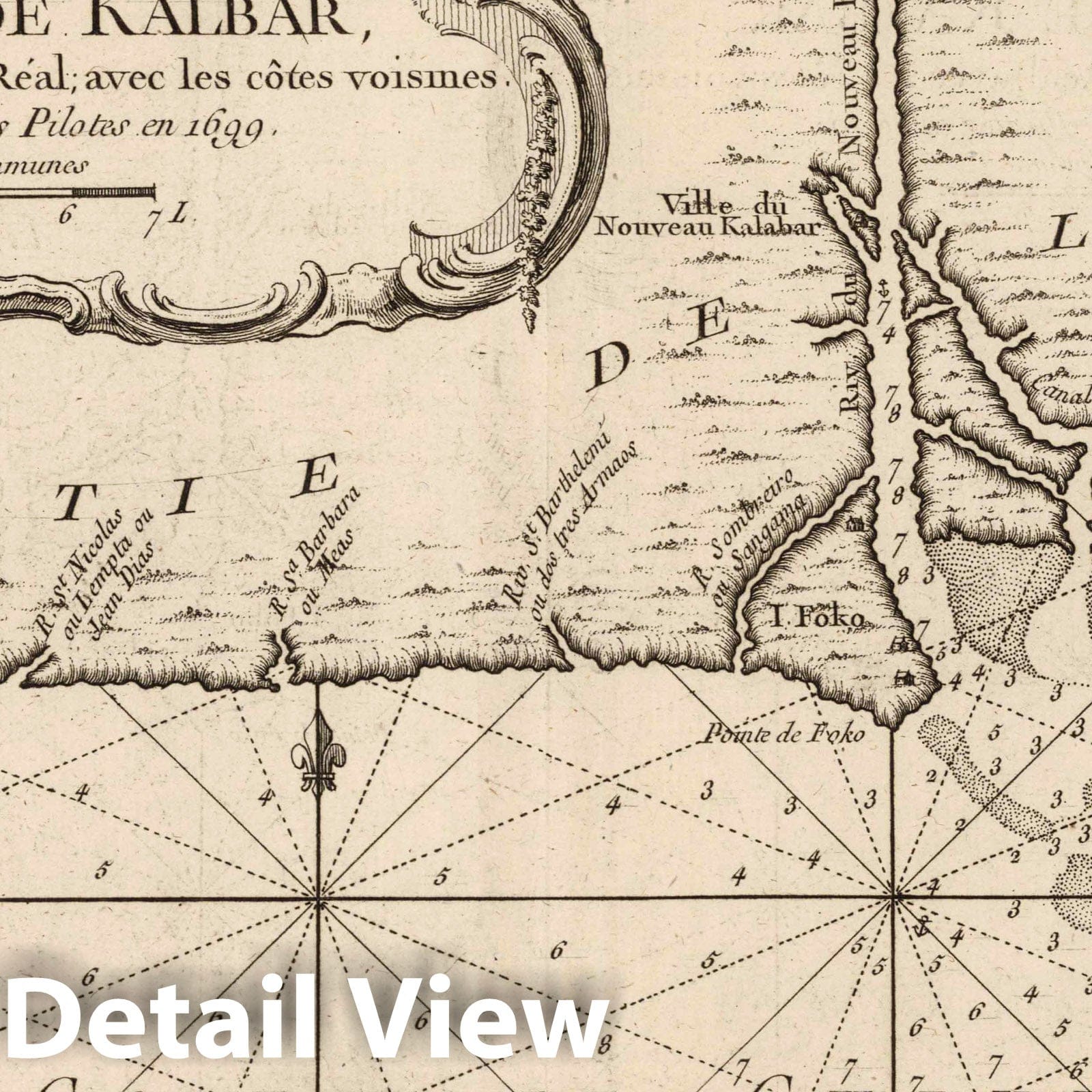Kalbar River, West Africa - Nautical Chart, 1764 - Historical Map Print
