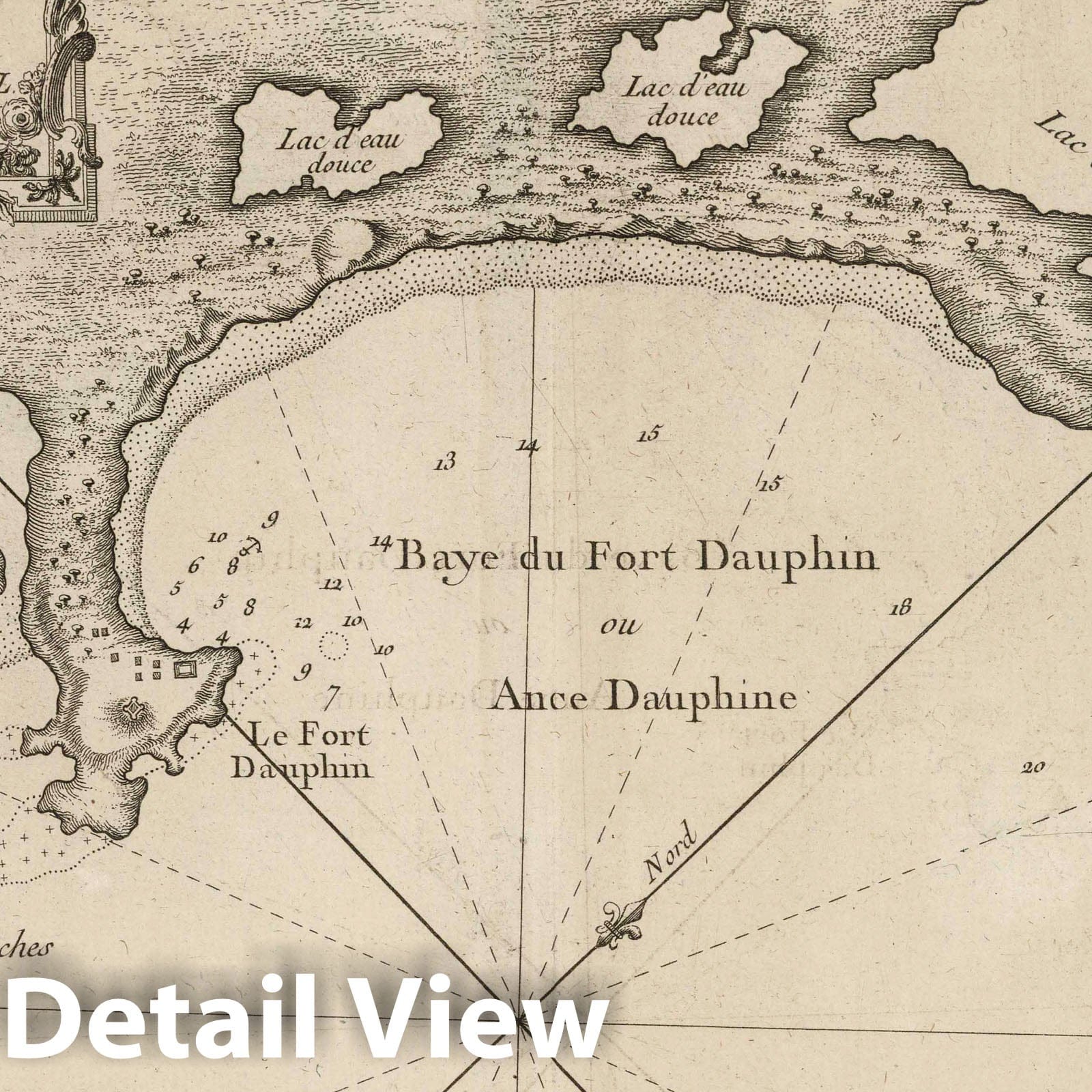 Anse Dauphine, Madagascar - Nautical Chart, 1764 - Historical Map Print