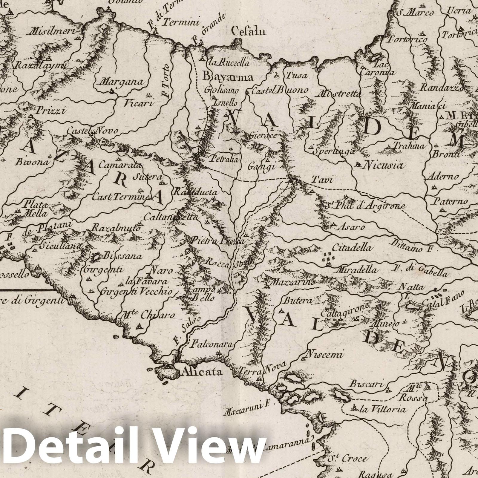 Sicily - Nautical Chart, 1764 - Historical Map Print