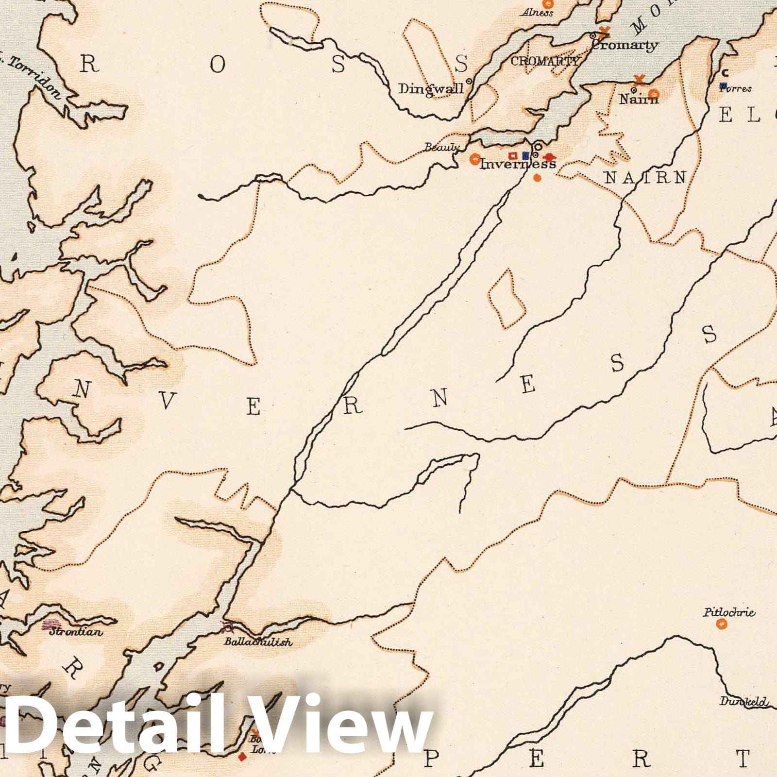 Scotland - Industry, 1881 - Historical Map Print