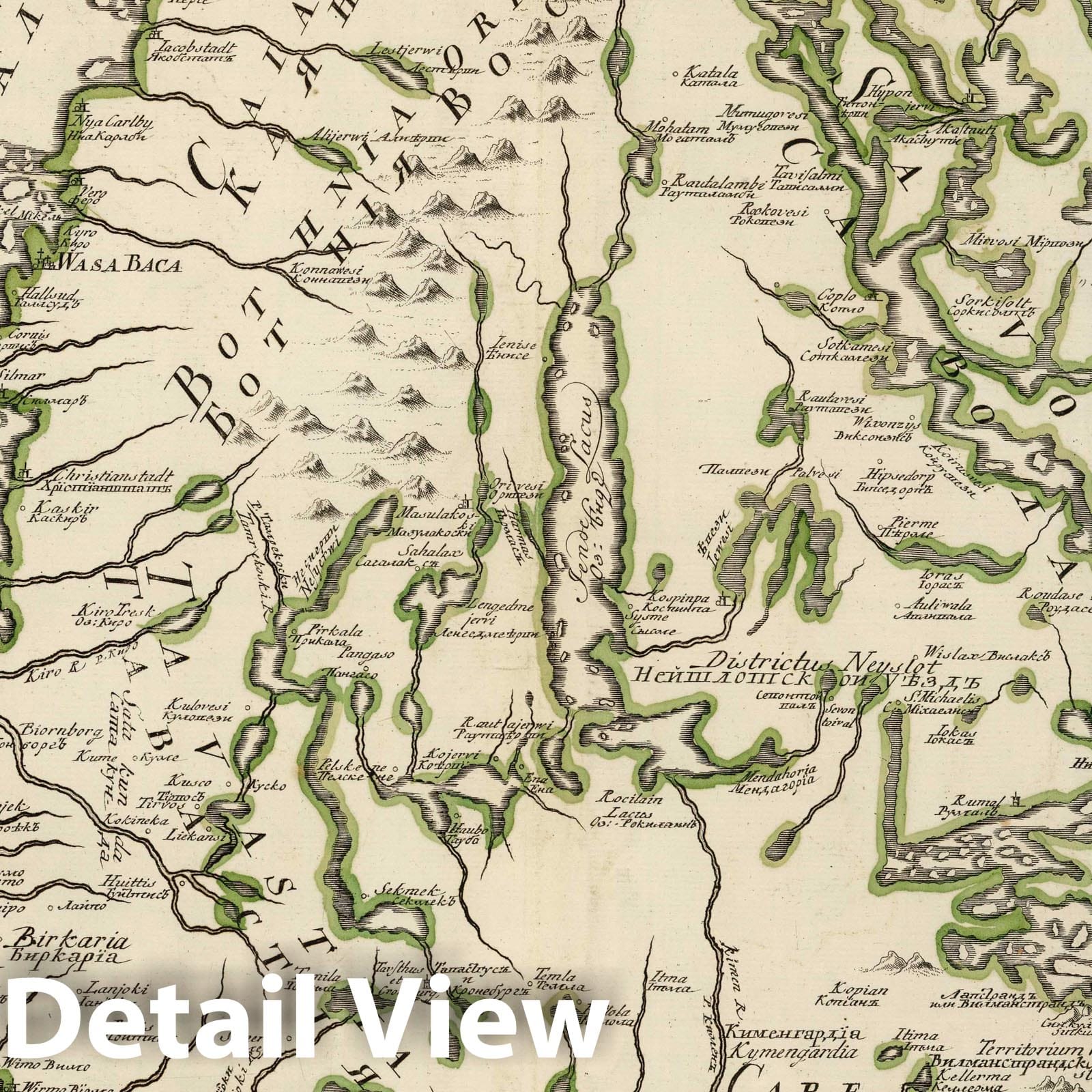 Finland - Geologic Map, 1745 - Historical Atlas Print