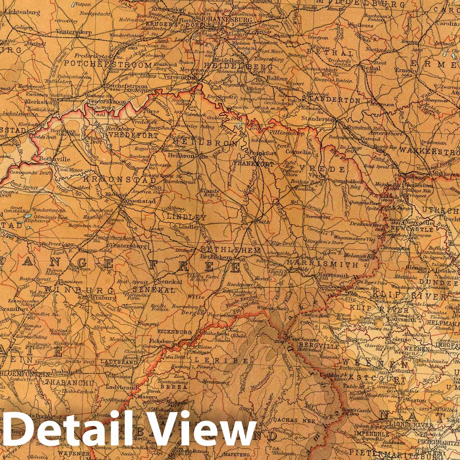 Cape Province and Transvaal, South Africa - Survey Map, 1922