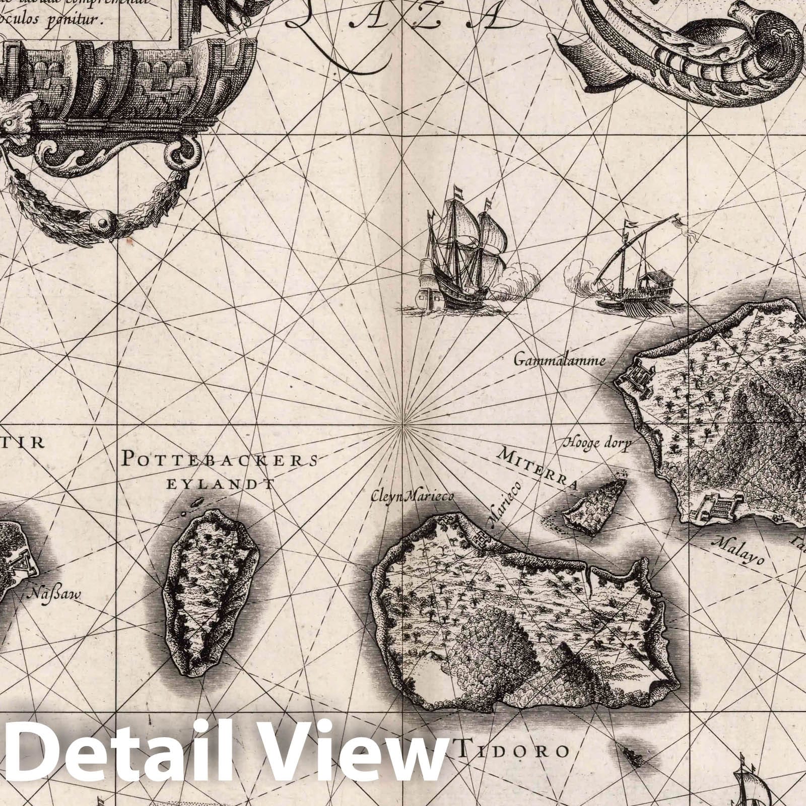 Moluccas Islands, 1630 - Historical Map Print