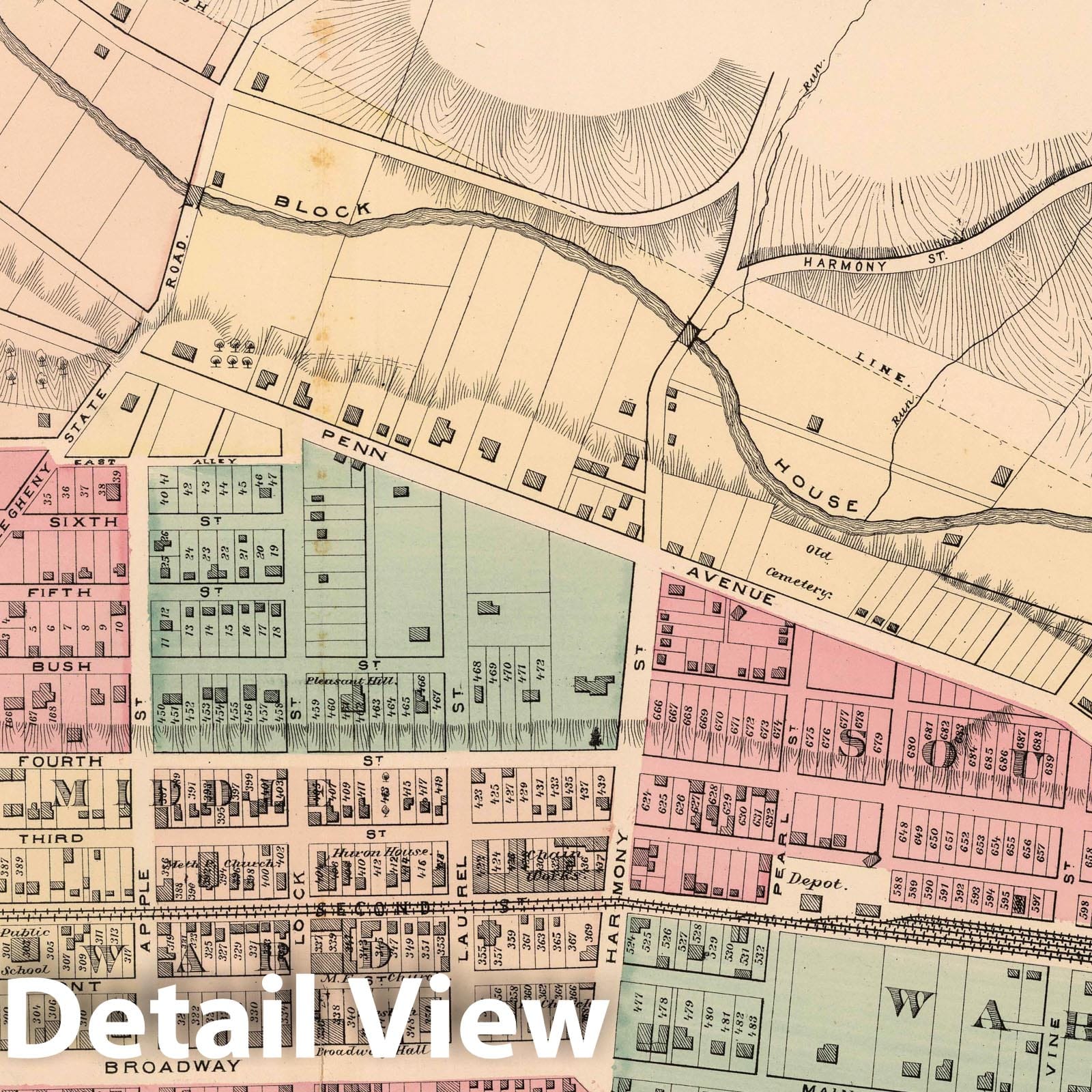New Brighton, Beaver County, Pennsylvania - Property Map, 1876