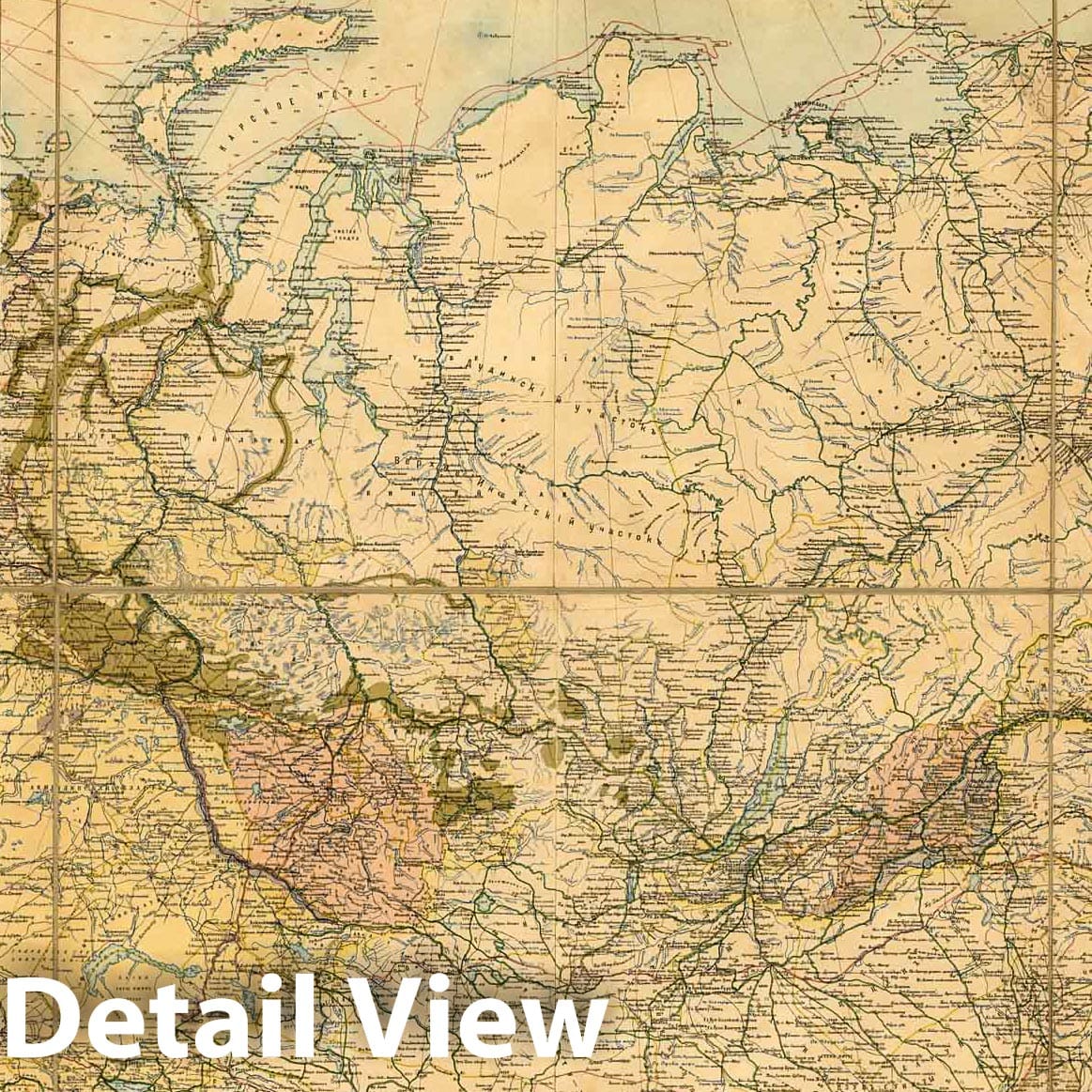 Historic Map : Case Map - 1896 Karta Aziatskoi Rossii i smezhnykhi s neiu vladenii - Vintage Wall Art