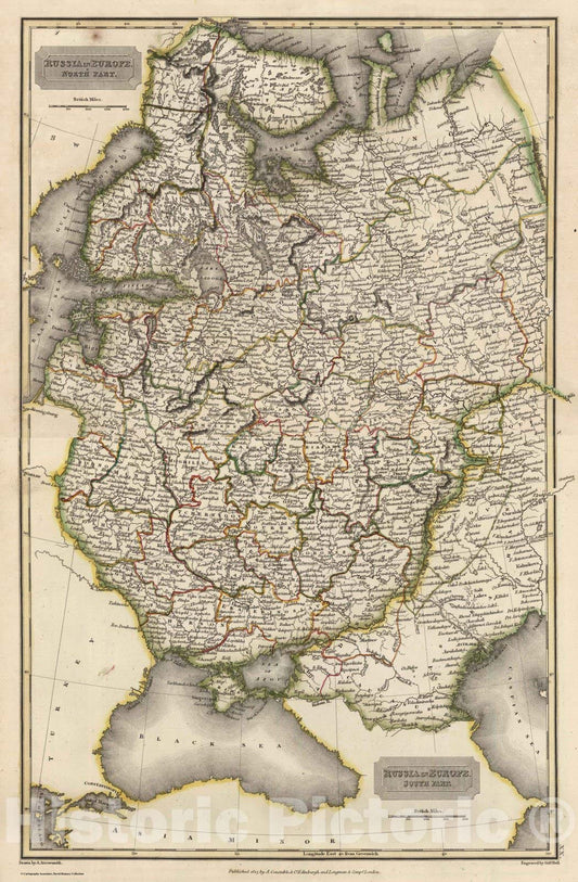 Historic Map : 1817 Composite: Russia in Europe - Vintage Wall Art