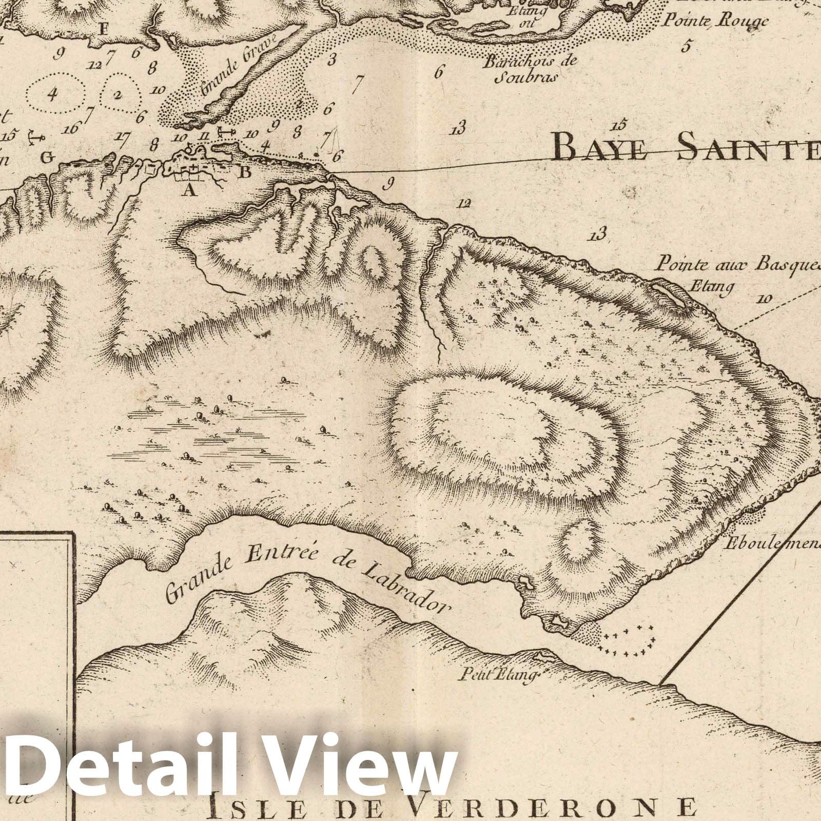 Baie Sainte-Anne, Port Dauphin, Cape Breton Island - Nautical Chart, 1764
