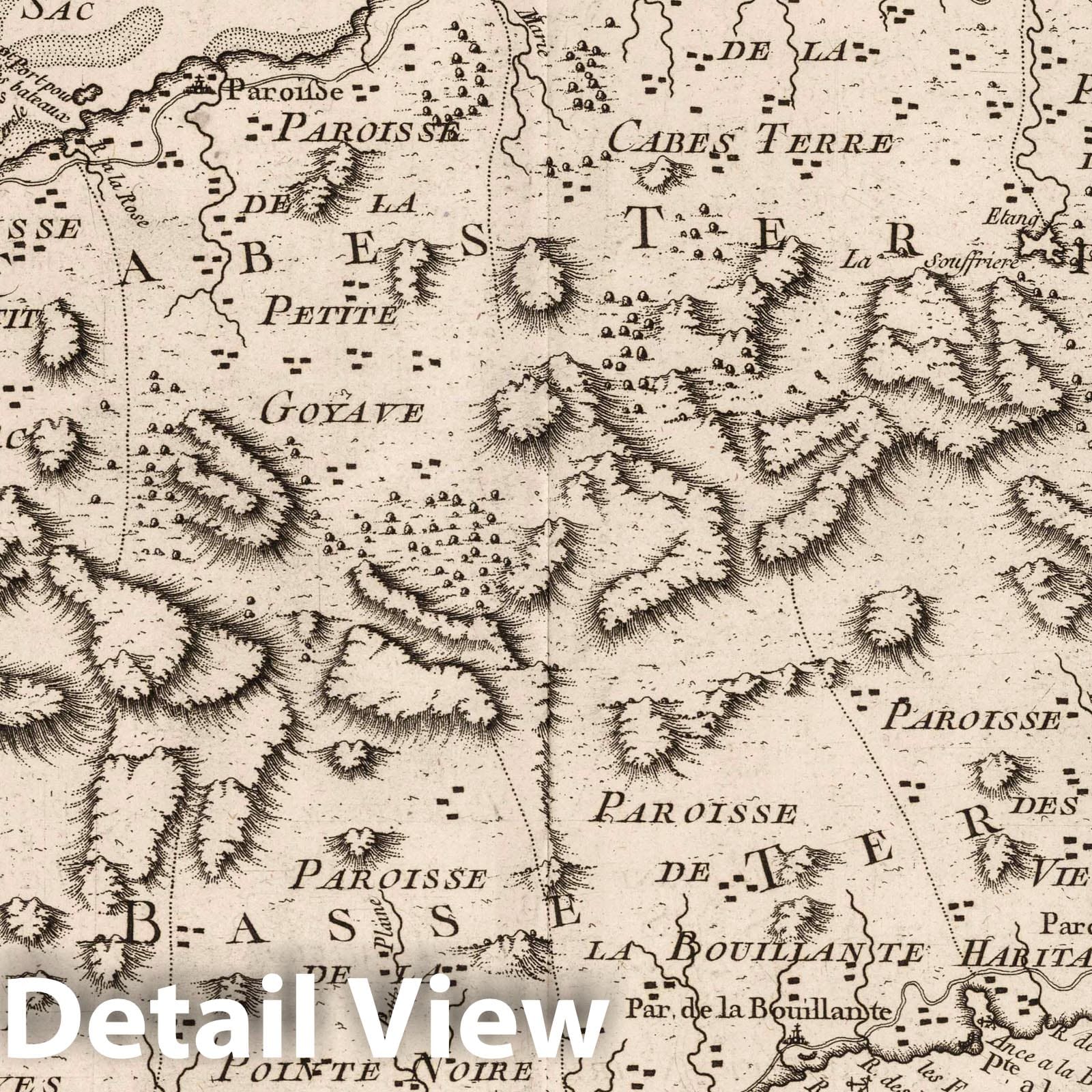 Basse Terre, Guadeloupe - Nautical Chart, 1764 - Historical Map Print