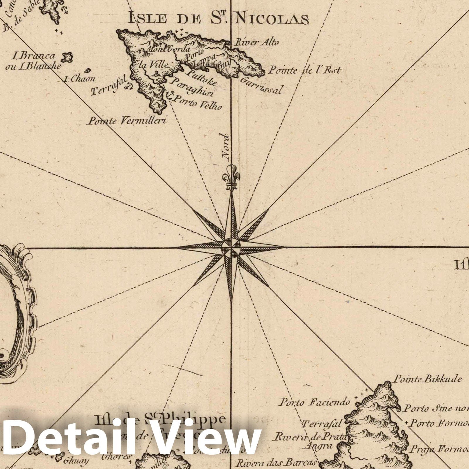 Cape Verde Islands - Nautical Chart, 1764 - Historical Map Print