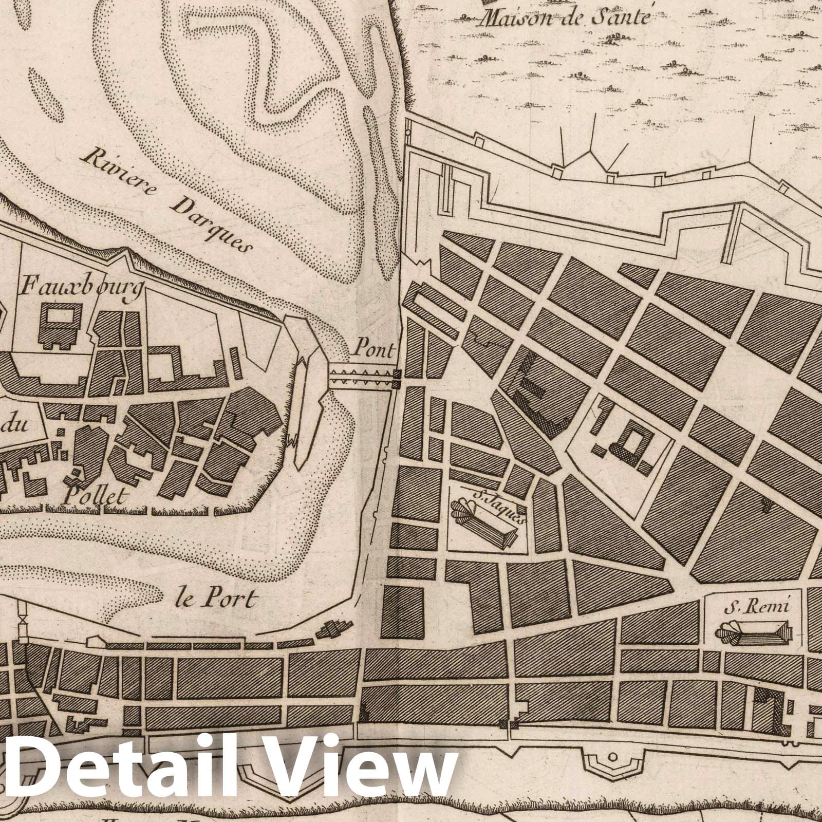 Dieppe, France - Nautical Chart, 1764 - Bellin Historical Map Print