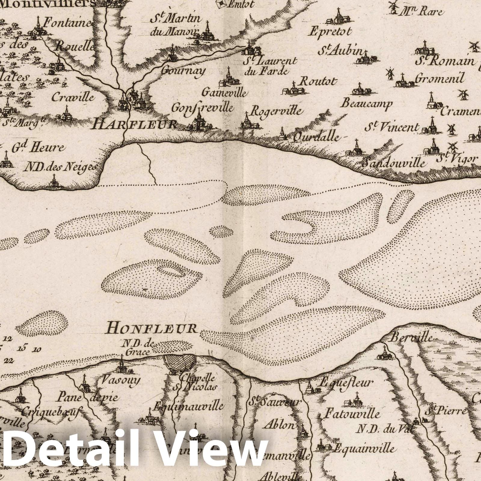 Seine River, France - Nautical Chart, 1764 - Historical Map Print