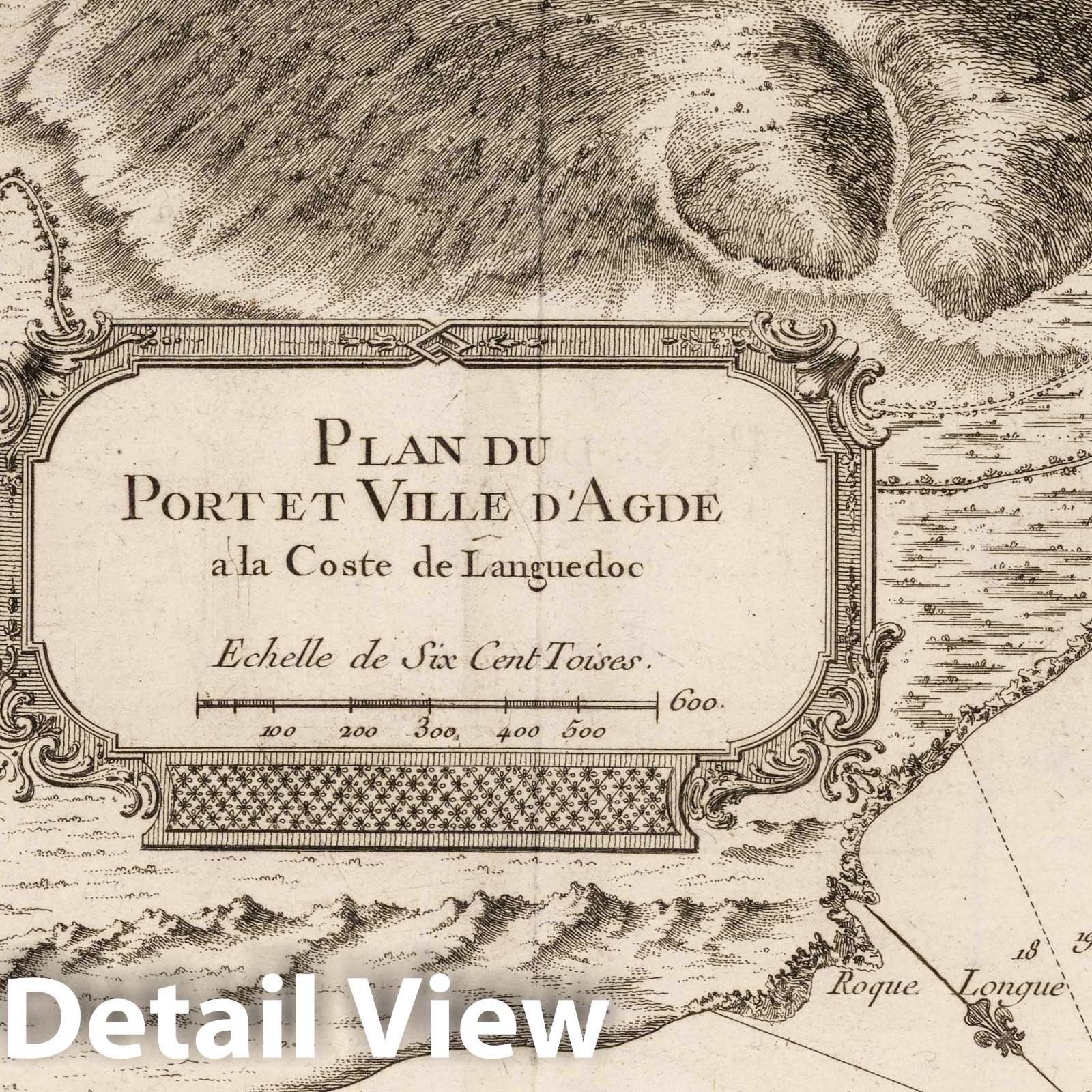Agde, Languedoc, France - Nautical Chart, 1764 - Historical Map Print
