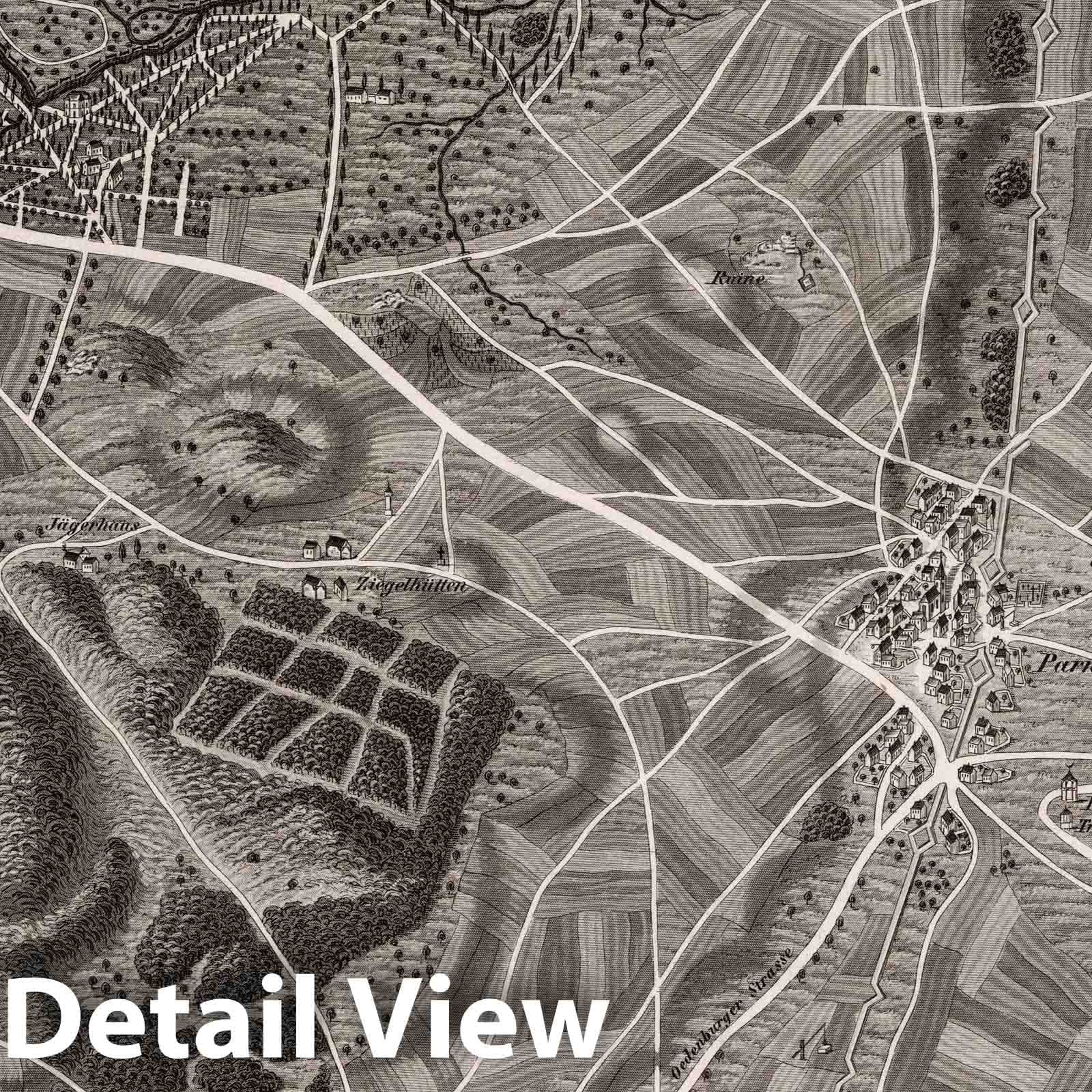 Historic Map : Austria, 1837 XXIII Section. Umgebung von Pruegg (Bruck) an der Leitha V.U.W.W. J. Hollnsteiner del. L. Neumayer sculp. , Vintage Wall Art