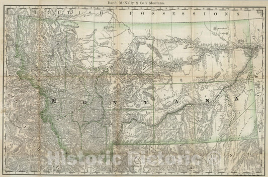 Historic Map : 1878 Indexed Map Of Montana - Vintage Wall Art