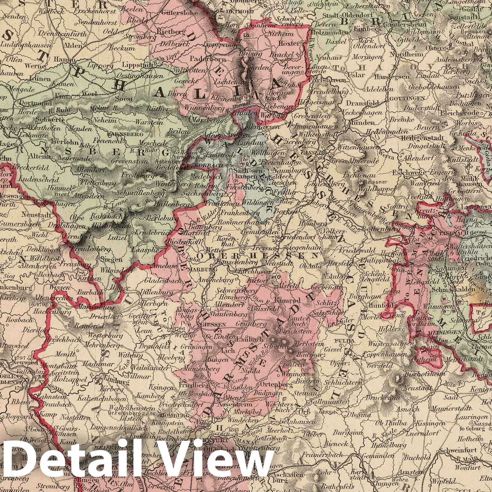 Germany - Plate No. 2, 1866 - Colton's General Atlas Historical Map Print