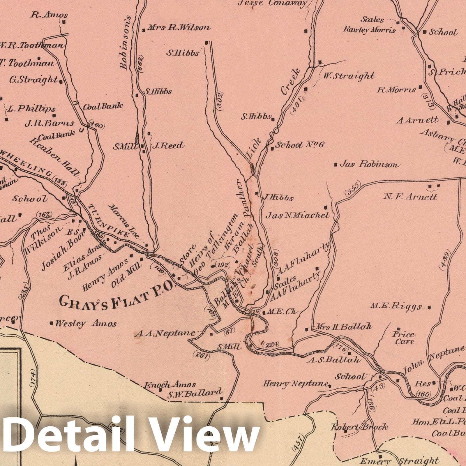 Paw Paw Magisterial District, Marion County, West Virginia - Property Map, 1886