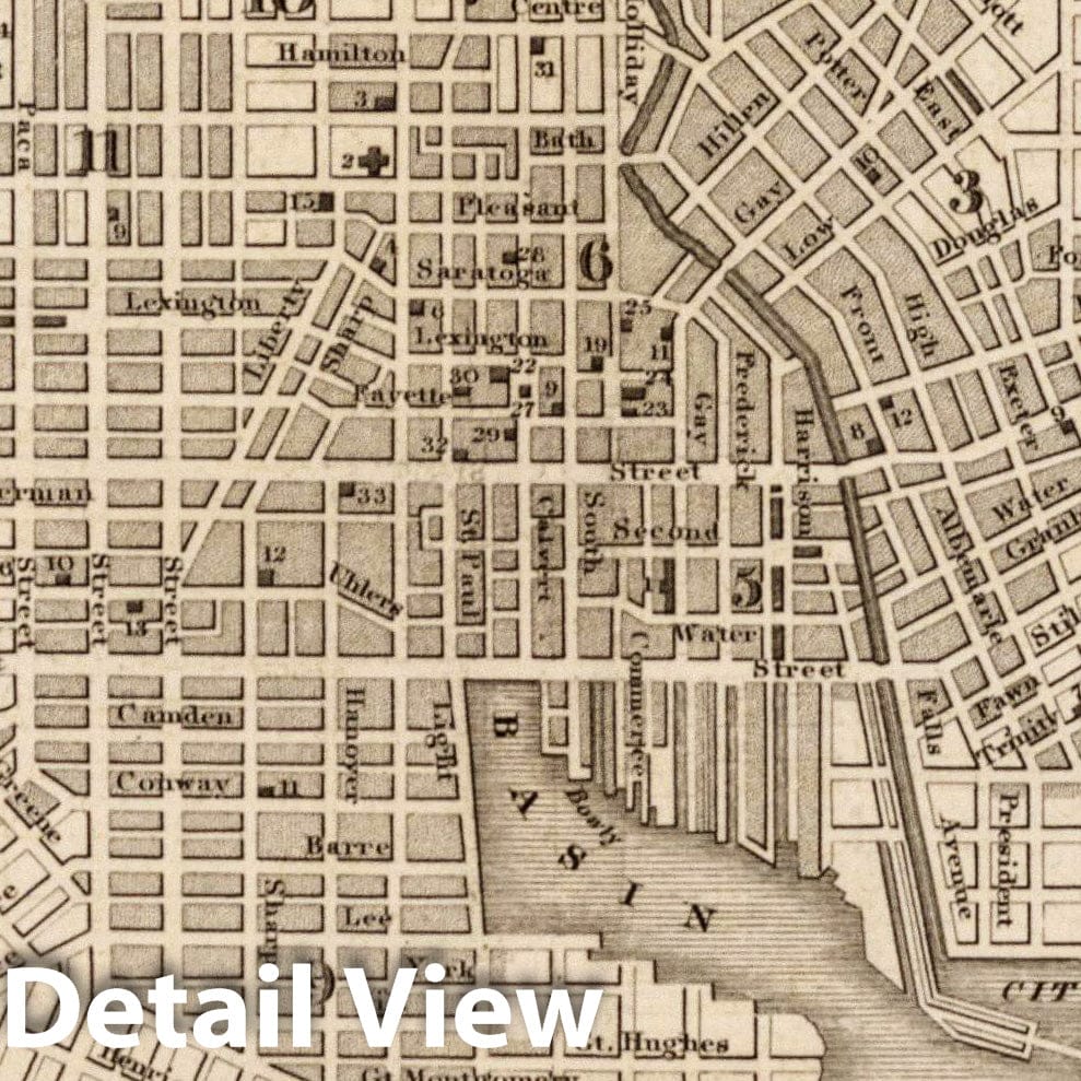 Baltimore - Railroad Map, 1834 - Historical Map Print