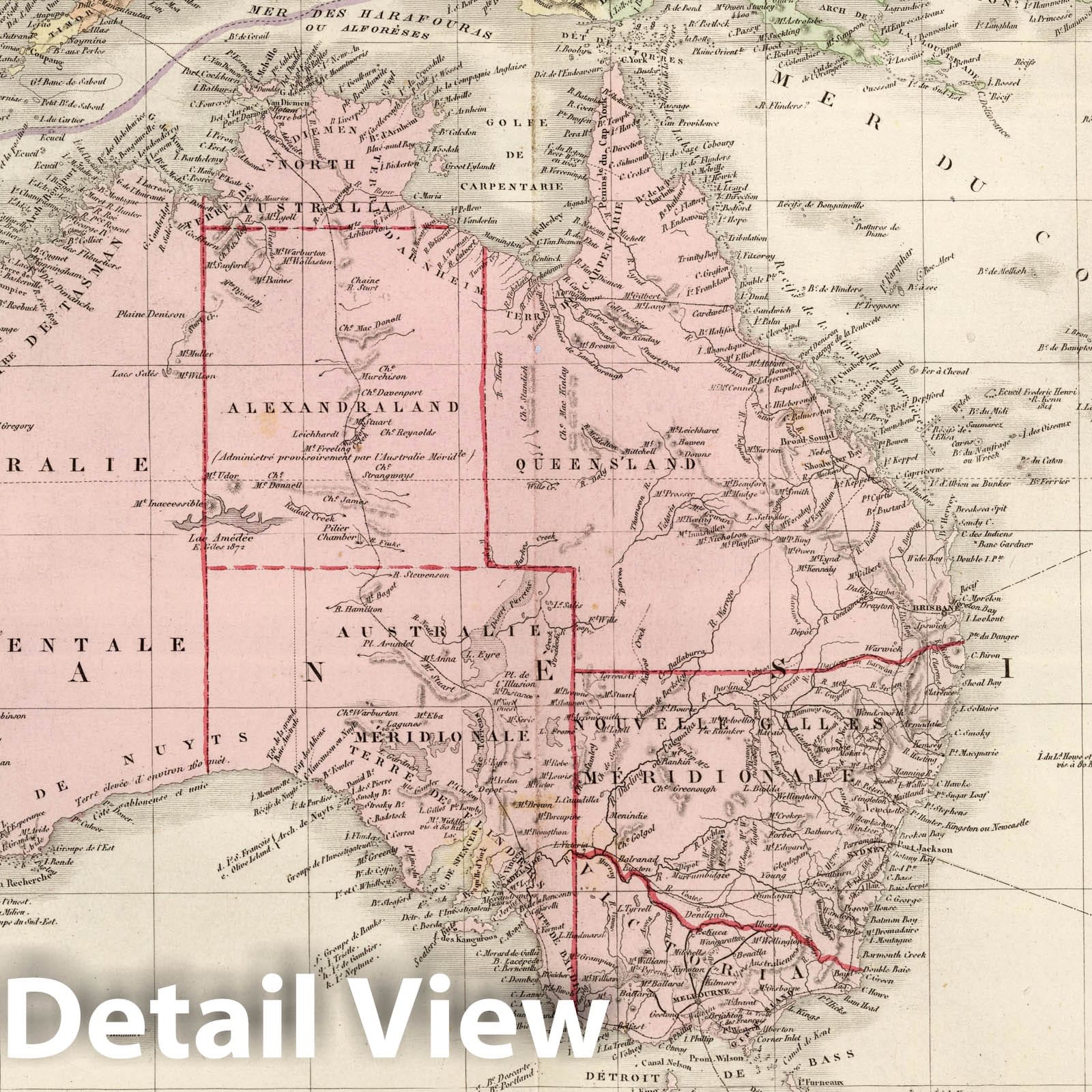 Australia and Southwest Pacific - Railroad Map, 1875