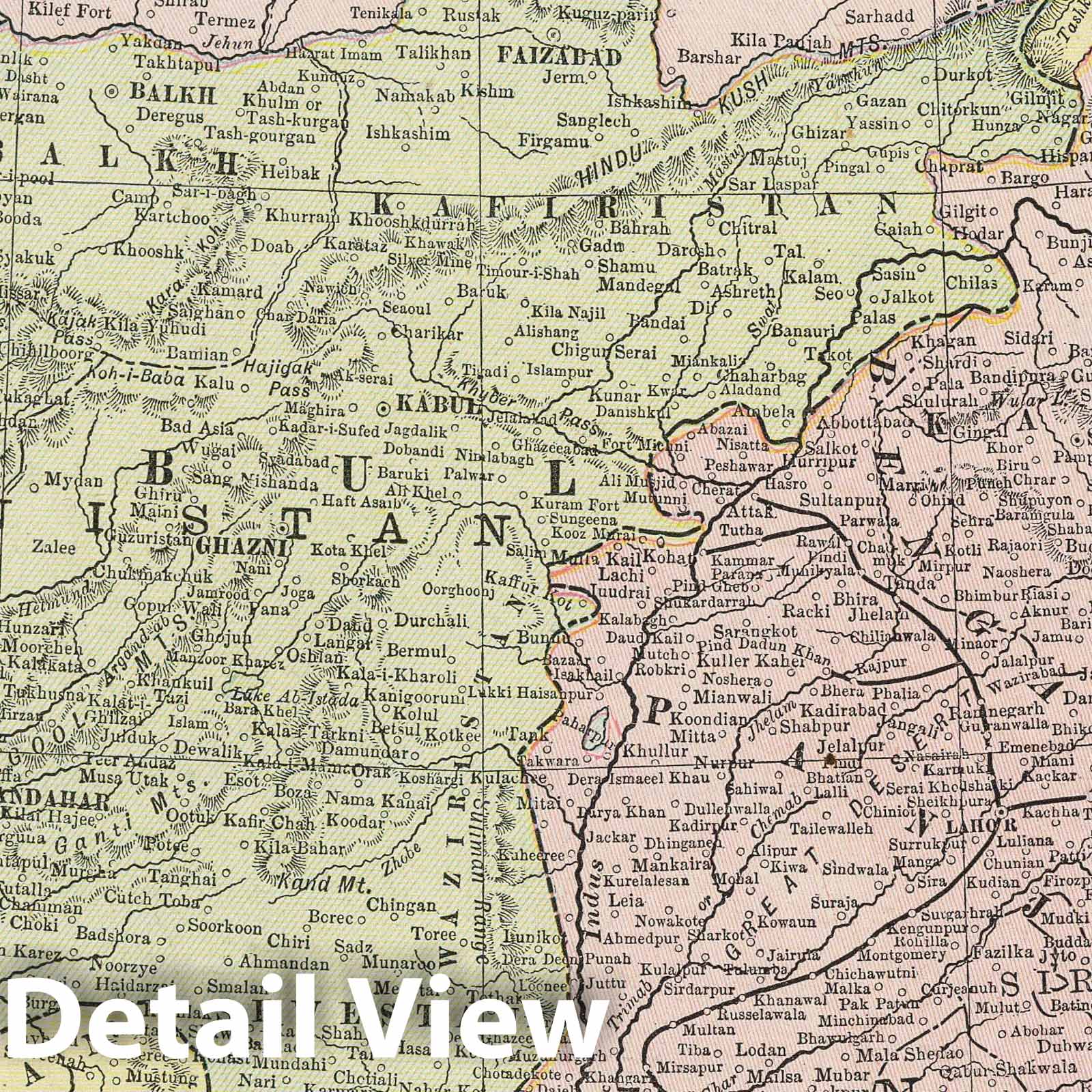 Central Asia: Turkestan, Afghanistan, Baluchistan - Railroad Map, 1889