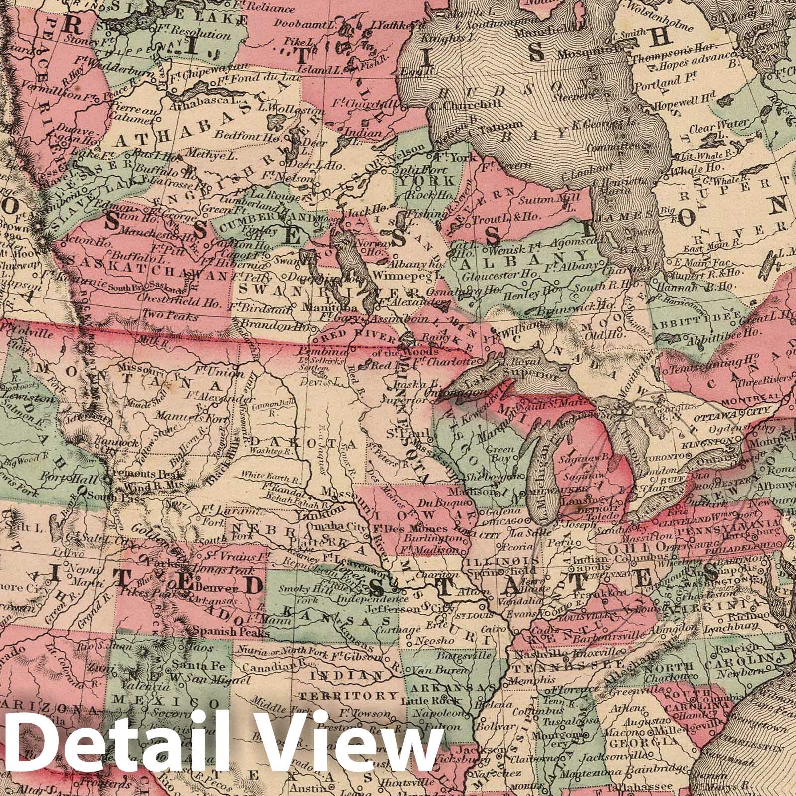 North America - Boundary Map, 1866 - Colton's General Atlas Print