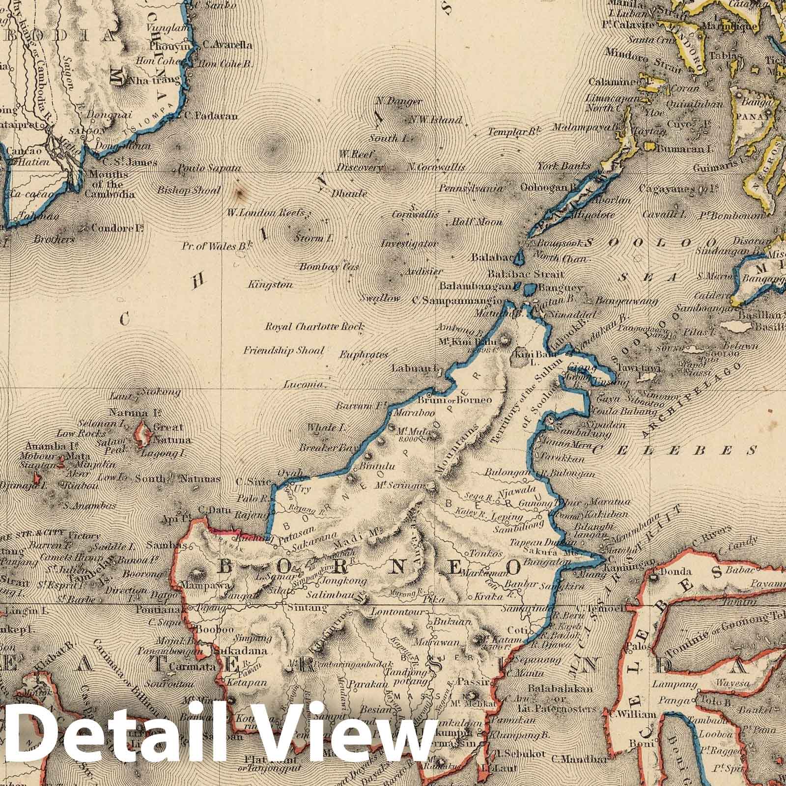 East Indies with Singapore - Boundary Map, 1866 - Colton's Atlas