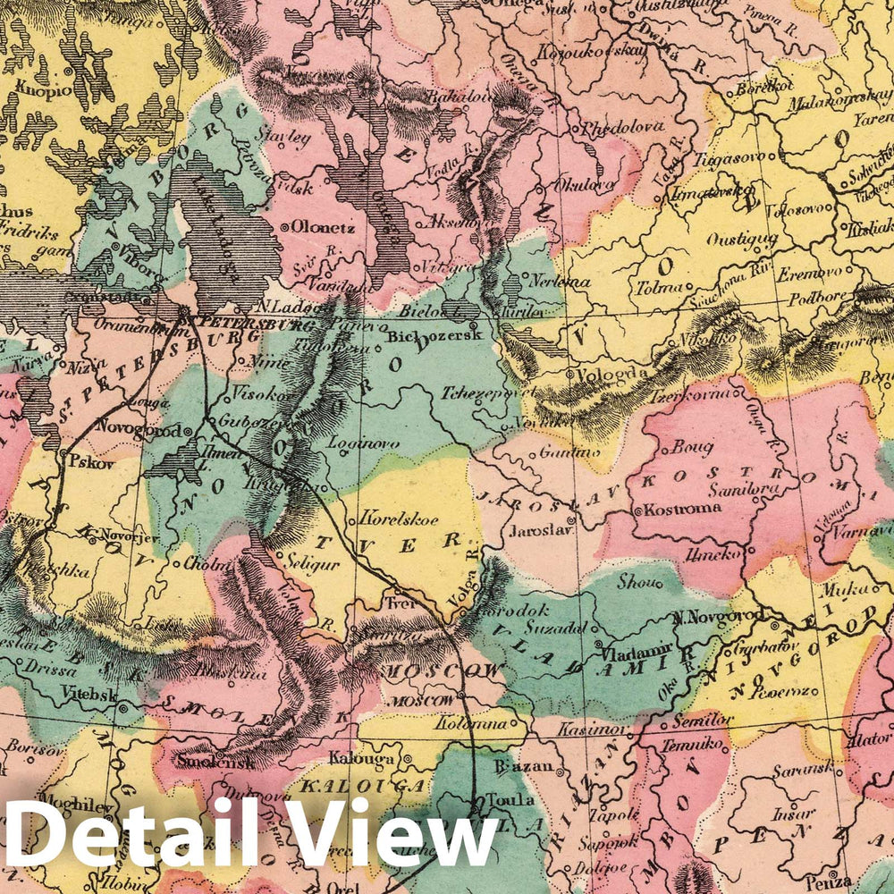 Historic Map : 1865 Russia in Europe. v2 - Vintage Wall Art