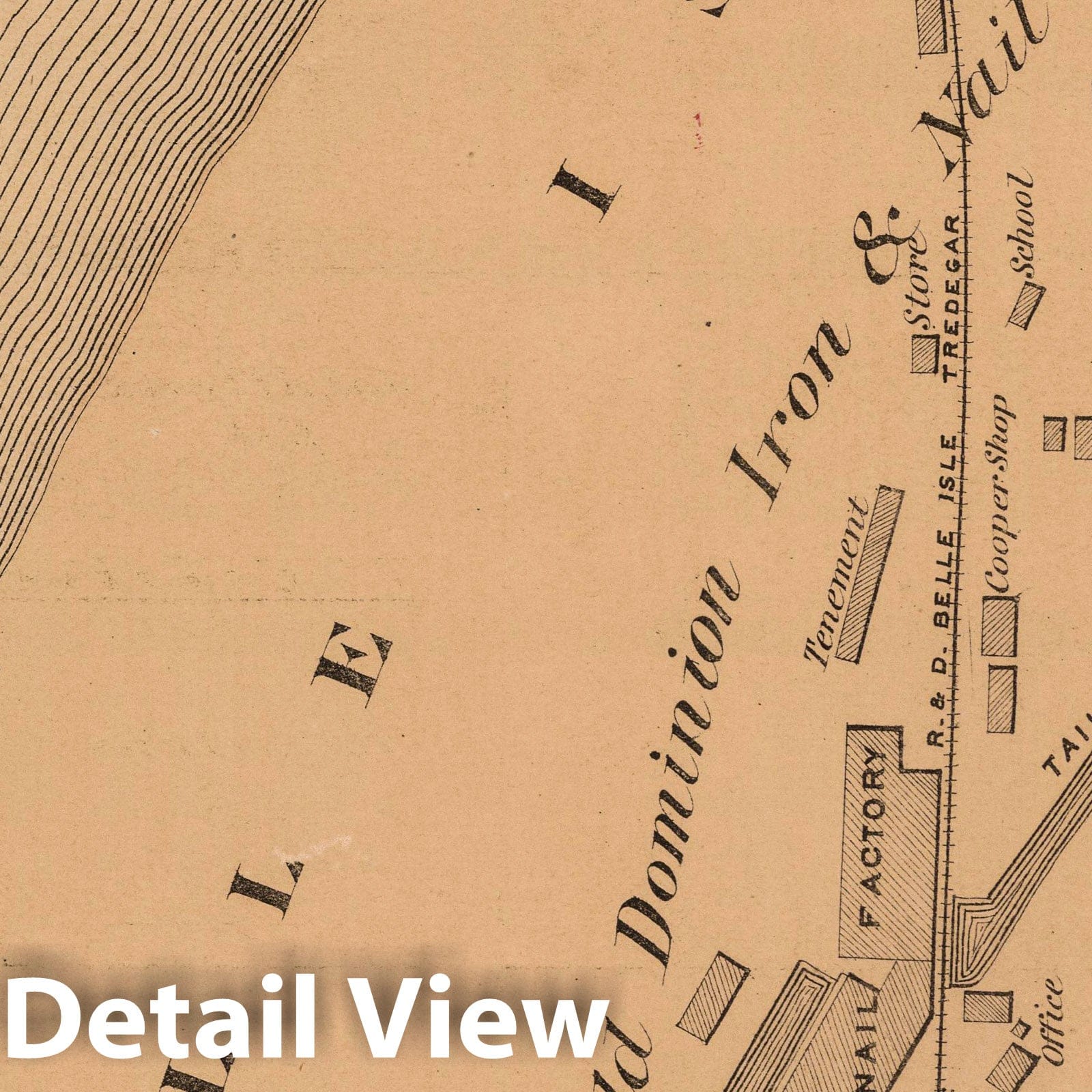 Belle Isle (Richmond, Va.) - Property Map, 1876 - Historical Map Print