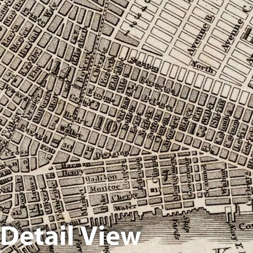 New York - Railroad Map, 1846 - Historical Map Print