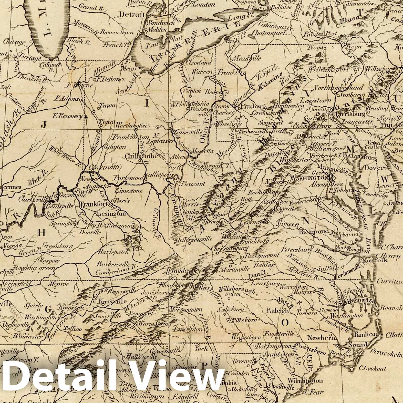 Historic Map : Guide Book - 1822 United States - Vintage Wall Art