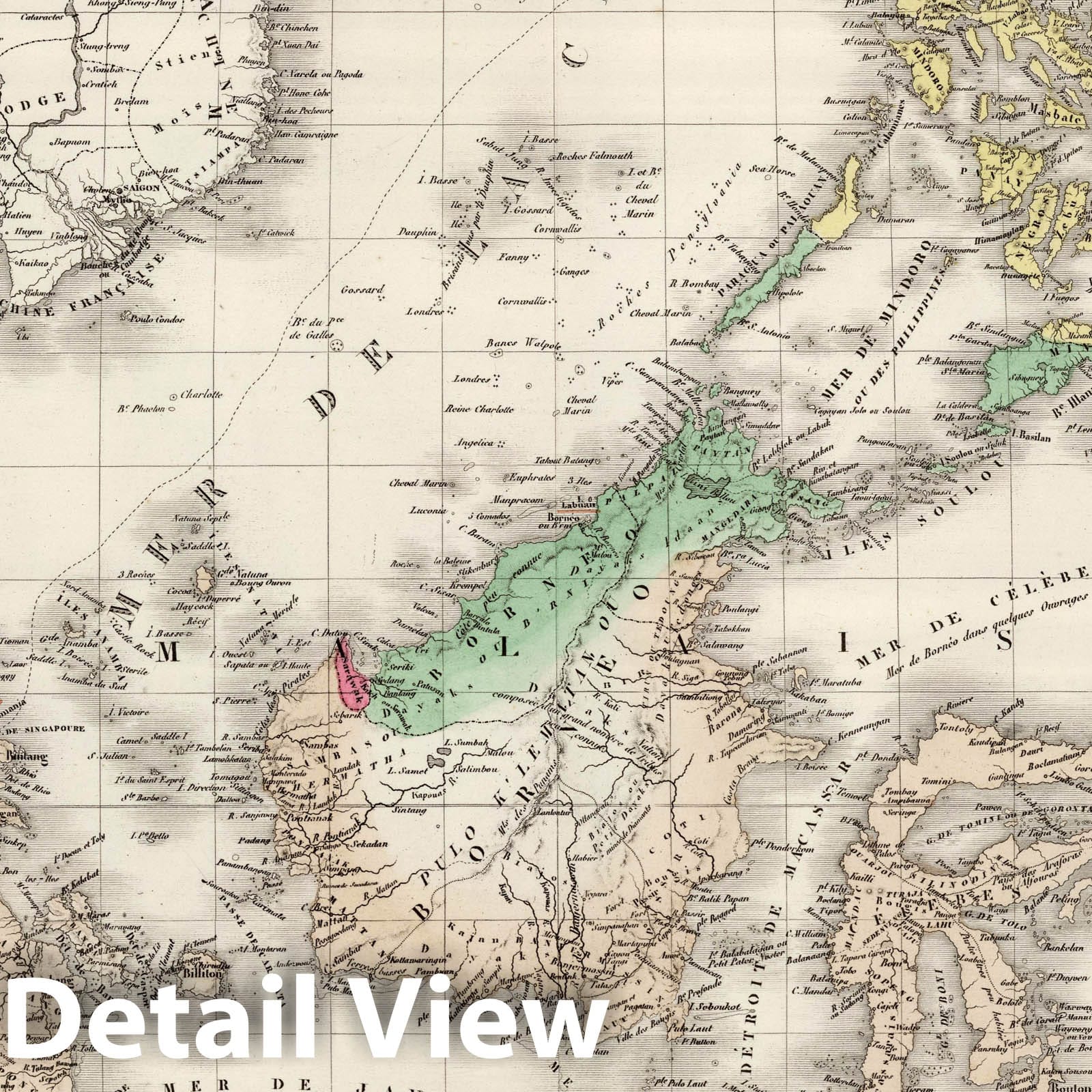 Malaisie (Northwest Oceania), 1875 – Historical Map Print