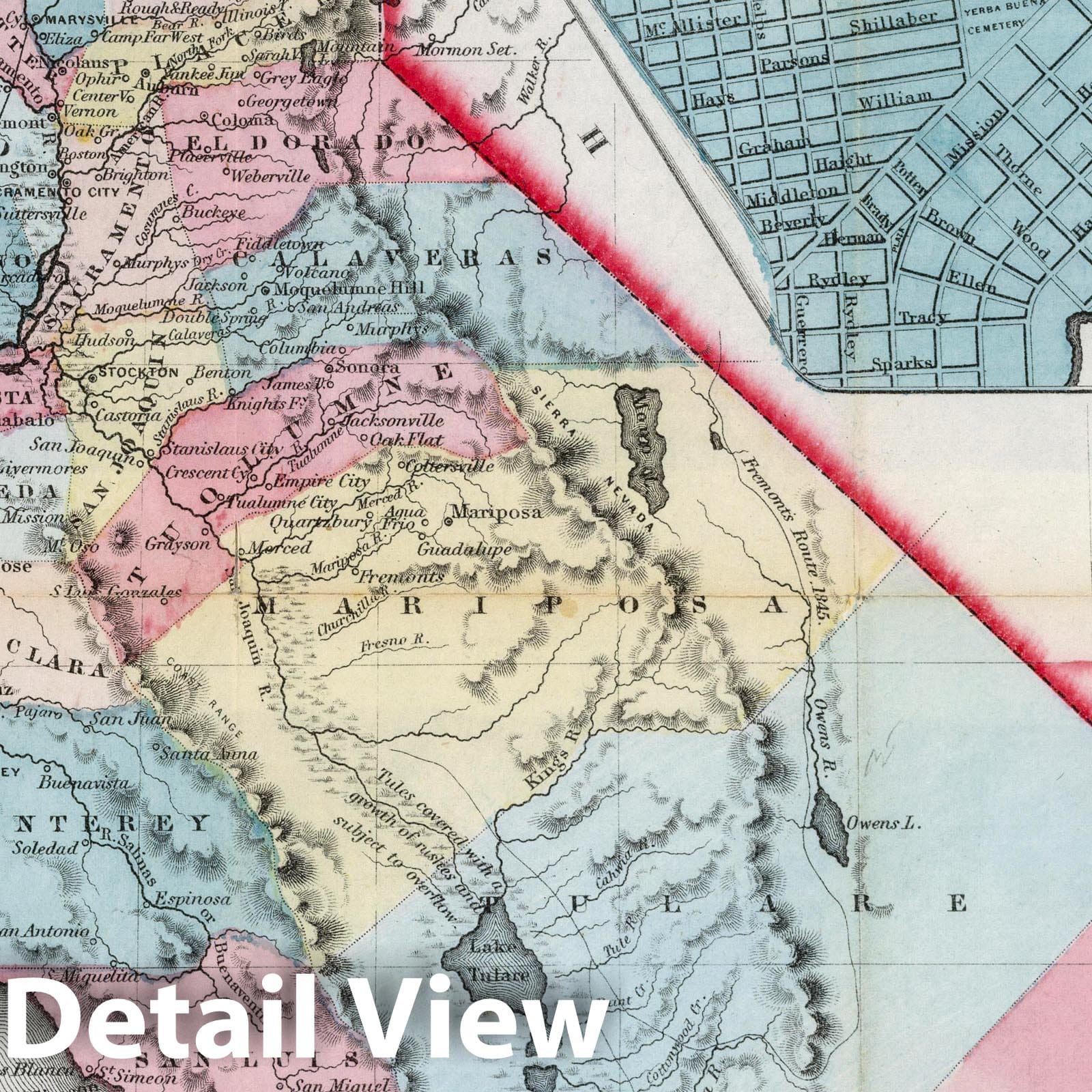 Historic Map : 1854 California - Vintage Wall Art