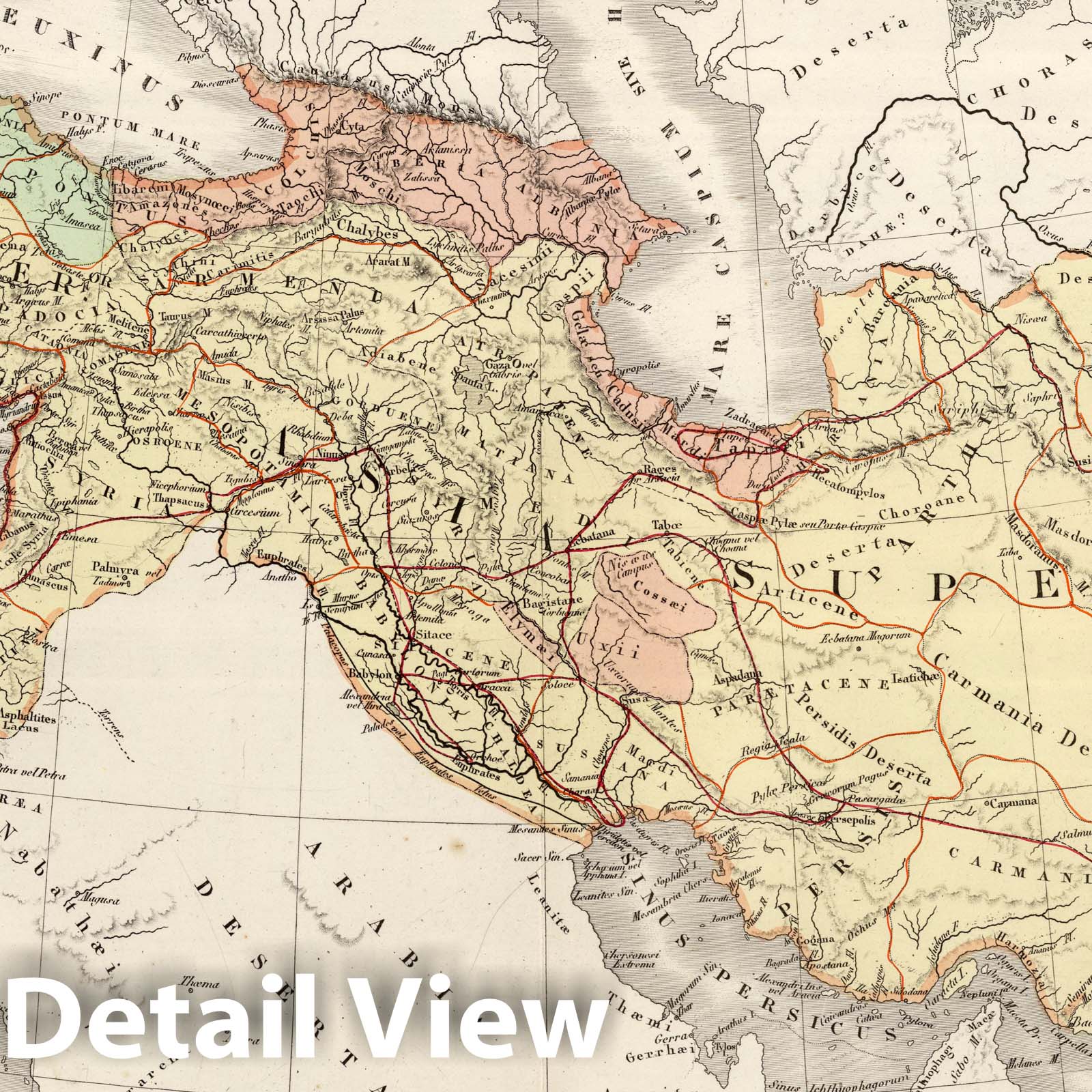 Empire of Alexander, Macedon, and Persia, 1875 - Historical Map Print