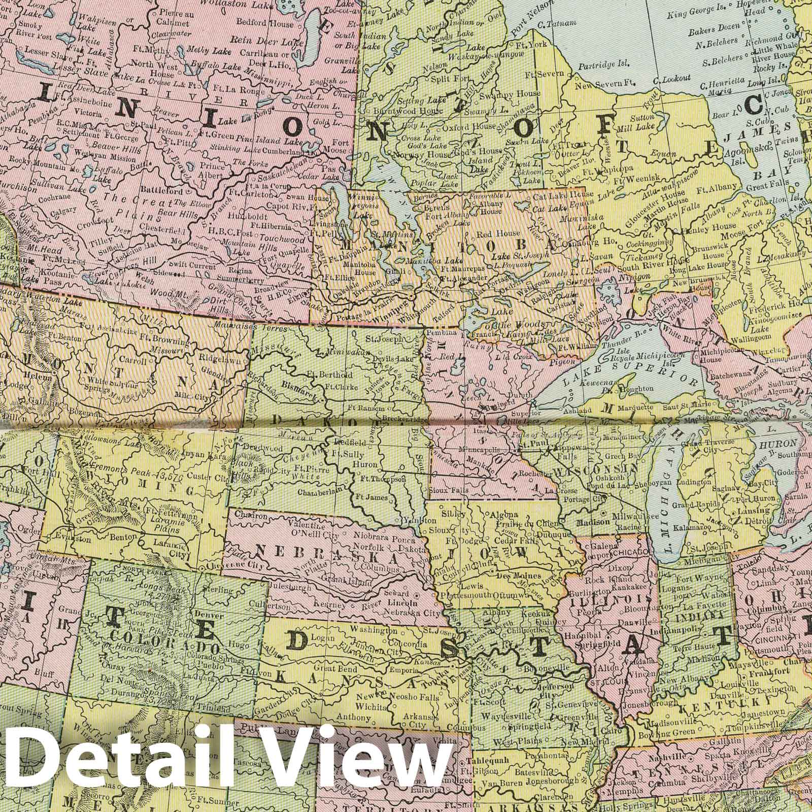 North America - Railroad Map, 1889 - Historical Map Print