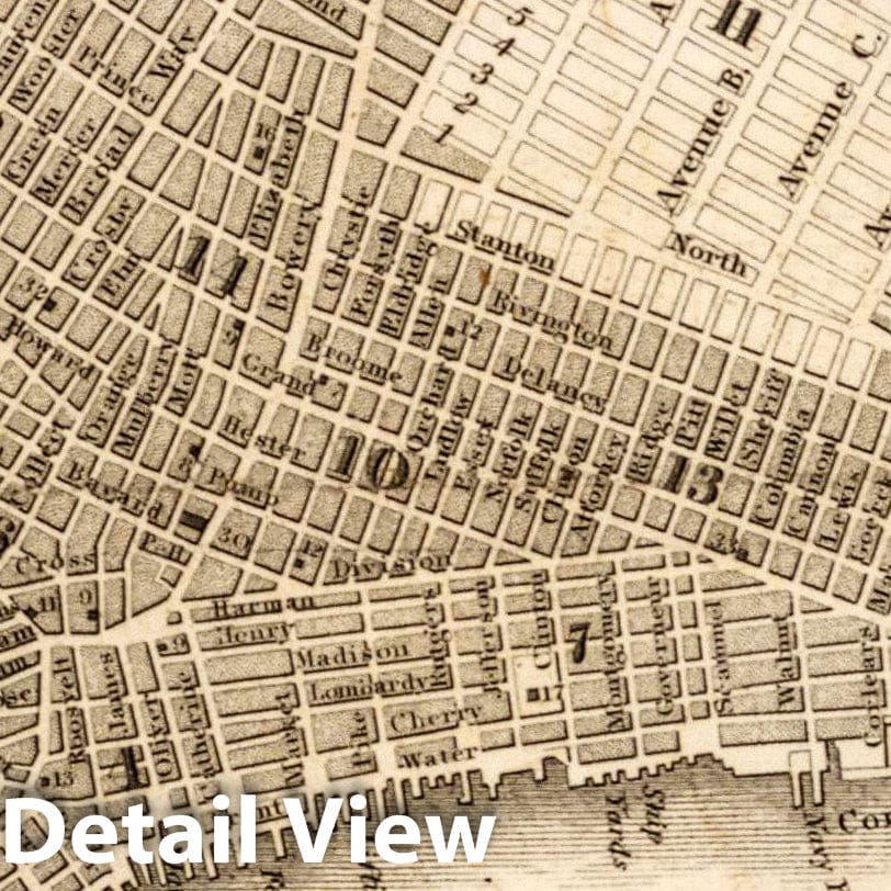 New York - Railroad Map, 1834 - Historical Map Print