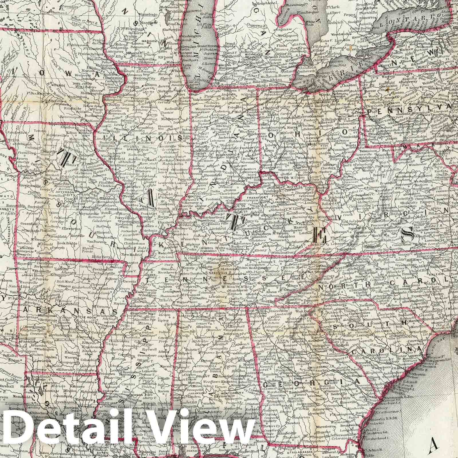 Historic Map : 1848 Map Of The United States of America - Vintage Wall Art