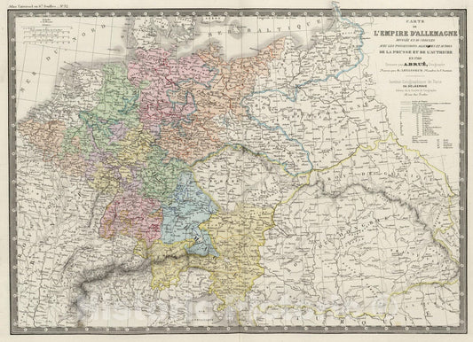 Historic Map : Germany; Poland, 1875 Allemagne en 1789. , Vintage Wall Art
