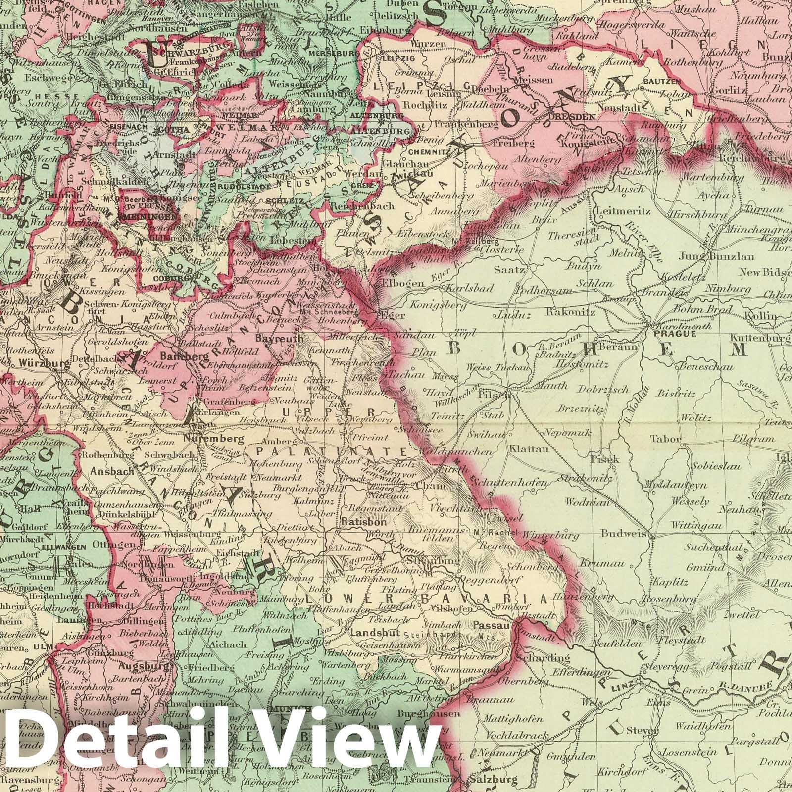 Empire of Germany - Railroad Map, 1886 - Historical Map Print